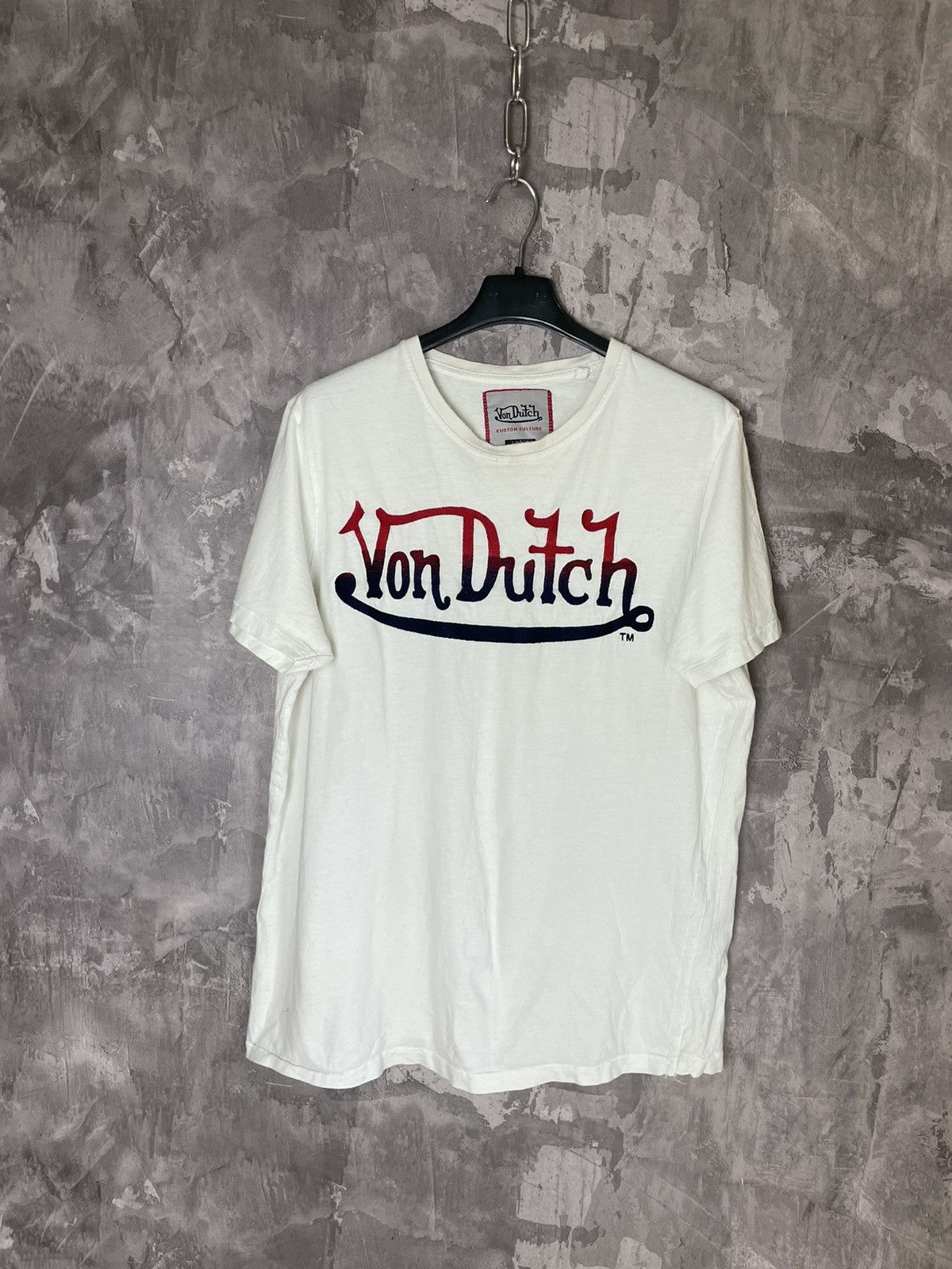 Von Dutch Von Dutch Classic Script Logo Stamp Graphic Tshirt Size US M / EU 48-50 / 2 - 1 Thumbnail