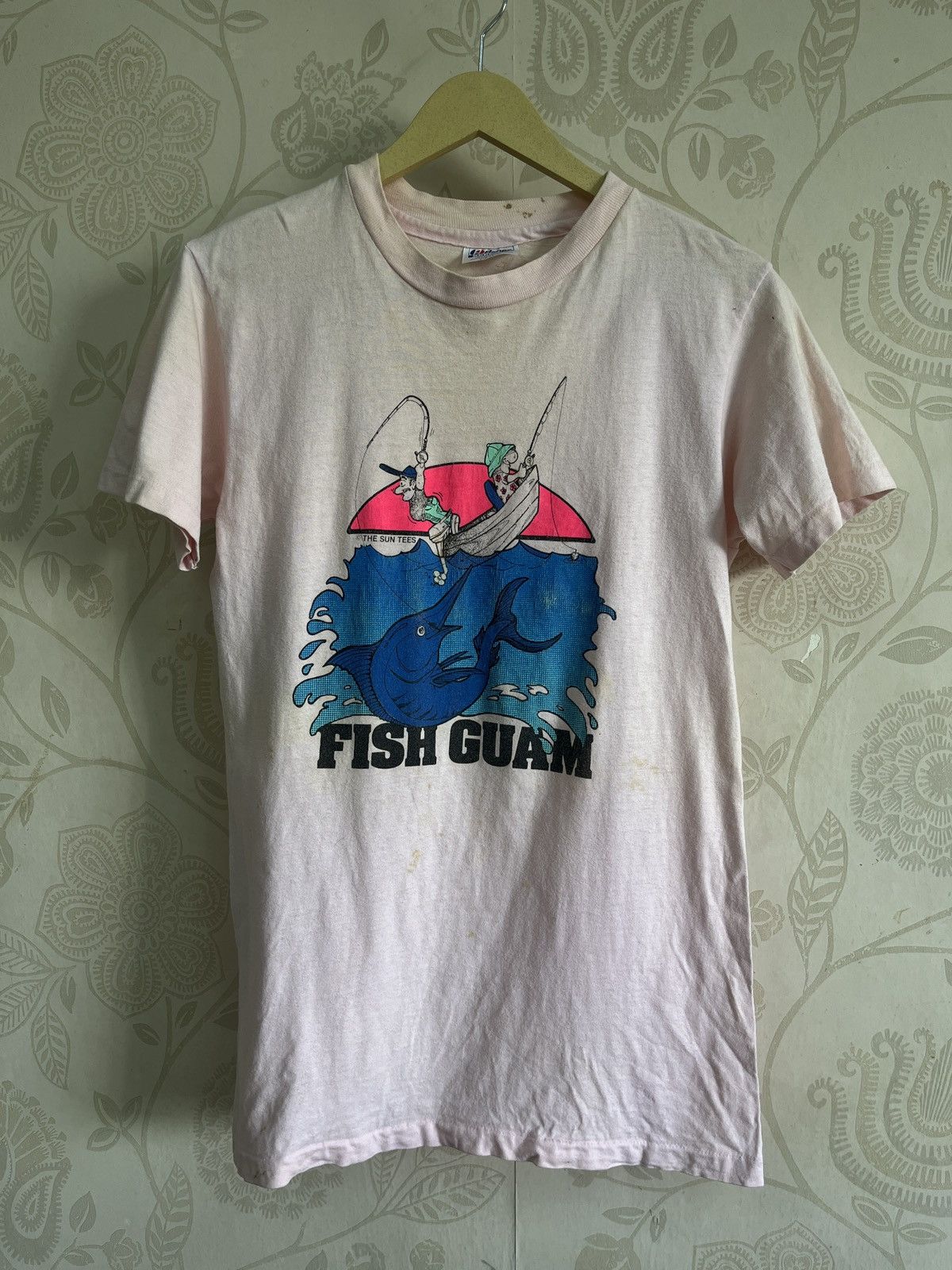 Hanes × Vintage Vintage 1980s Fish Guam Hanes Beefy Single Stitch TShirt Size US S / EU 44-46 / 1 - 3 Thumbnail