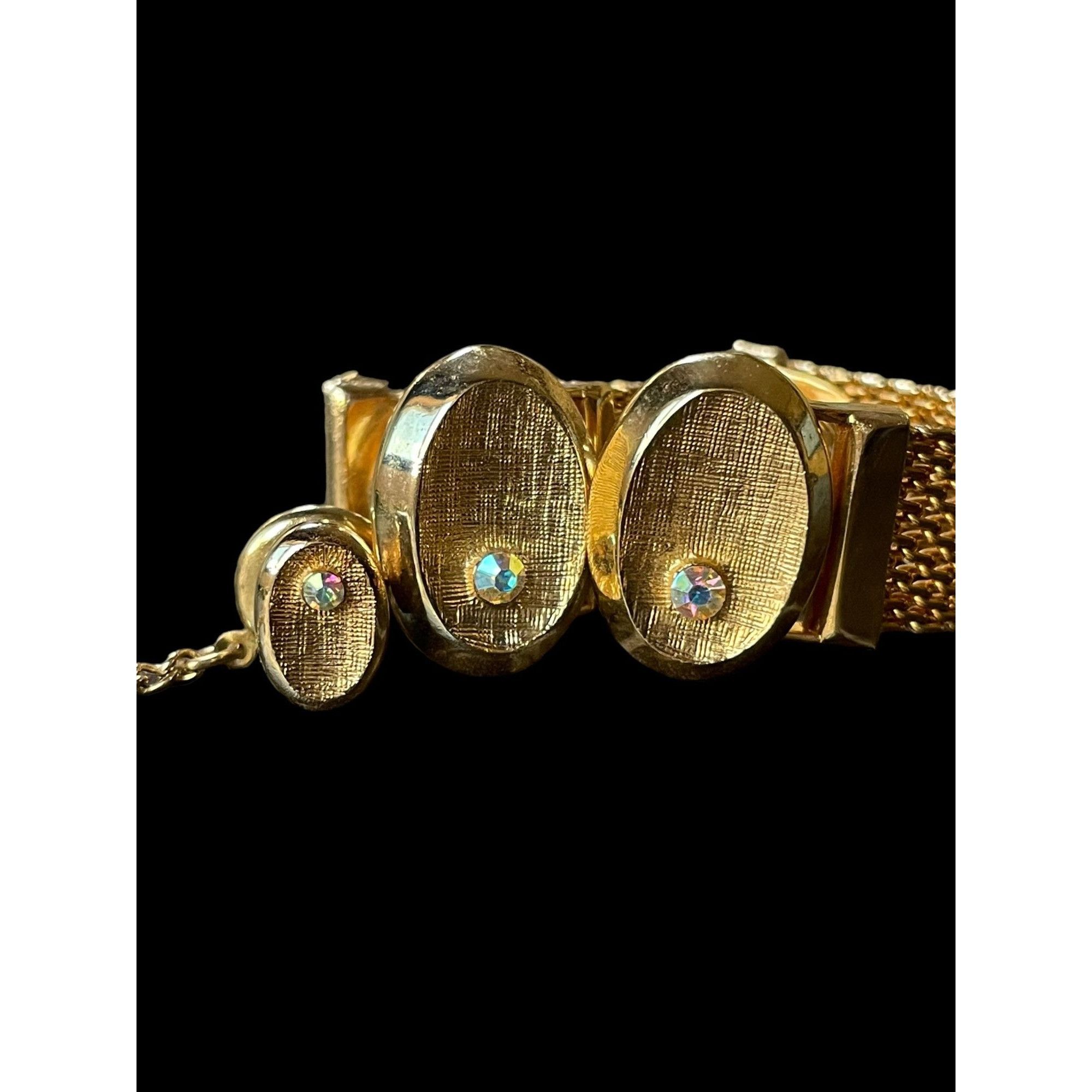 Jewelry × Vintage Vintage Oval Gold Tone Cufflinks Clasps and Tie Pin Size ONE SIZE - 3 Thumbnail