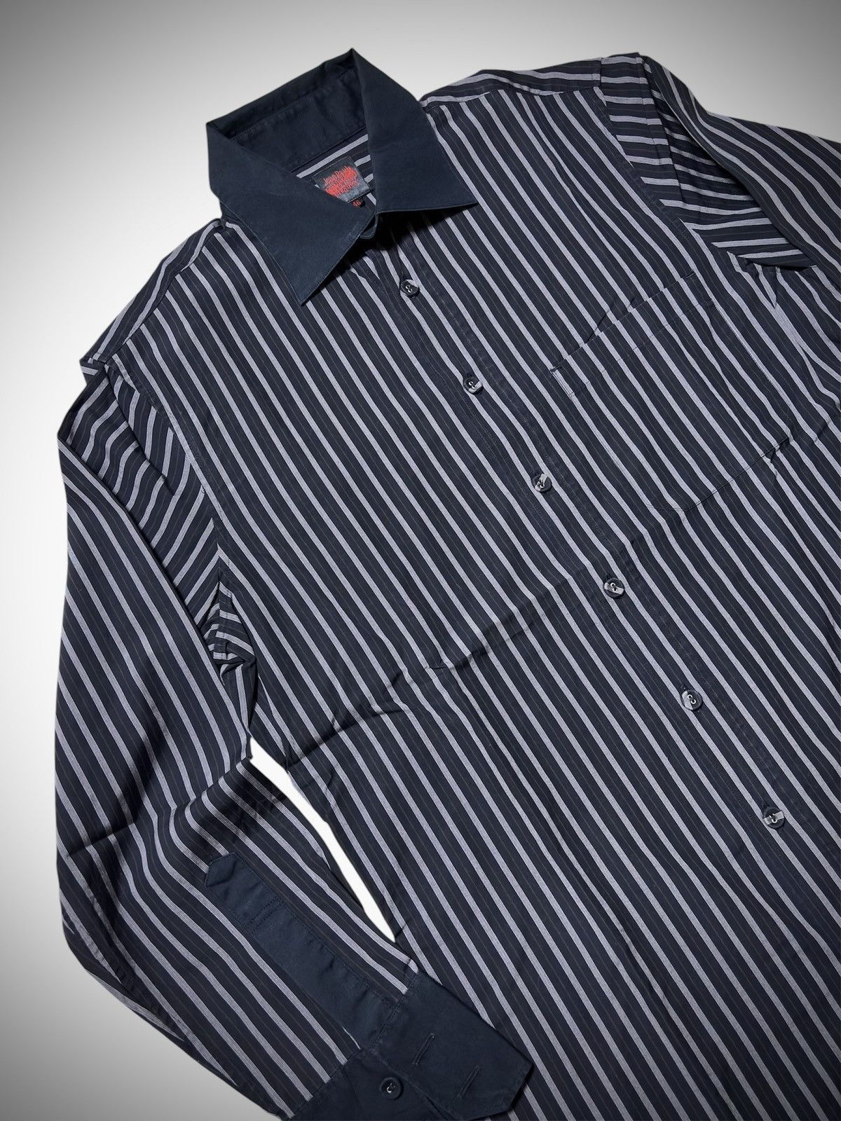 Jean Paul Gaultier Jean Paul Gaultier - Cotton Striped Long Sleeve Shirt Size US S / EU 44-46 / 1 - 3 Thumbnail