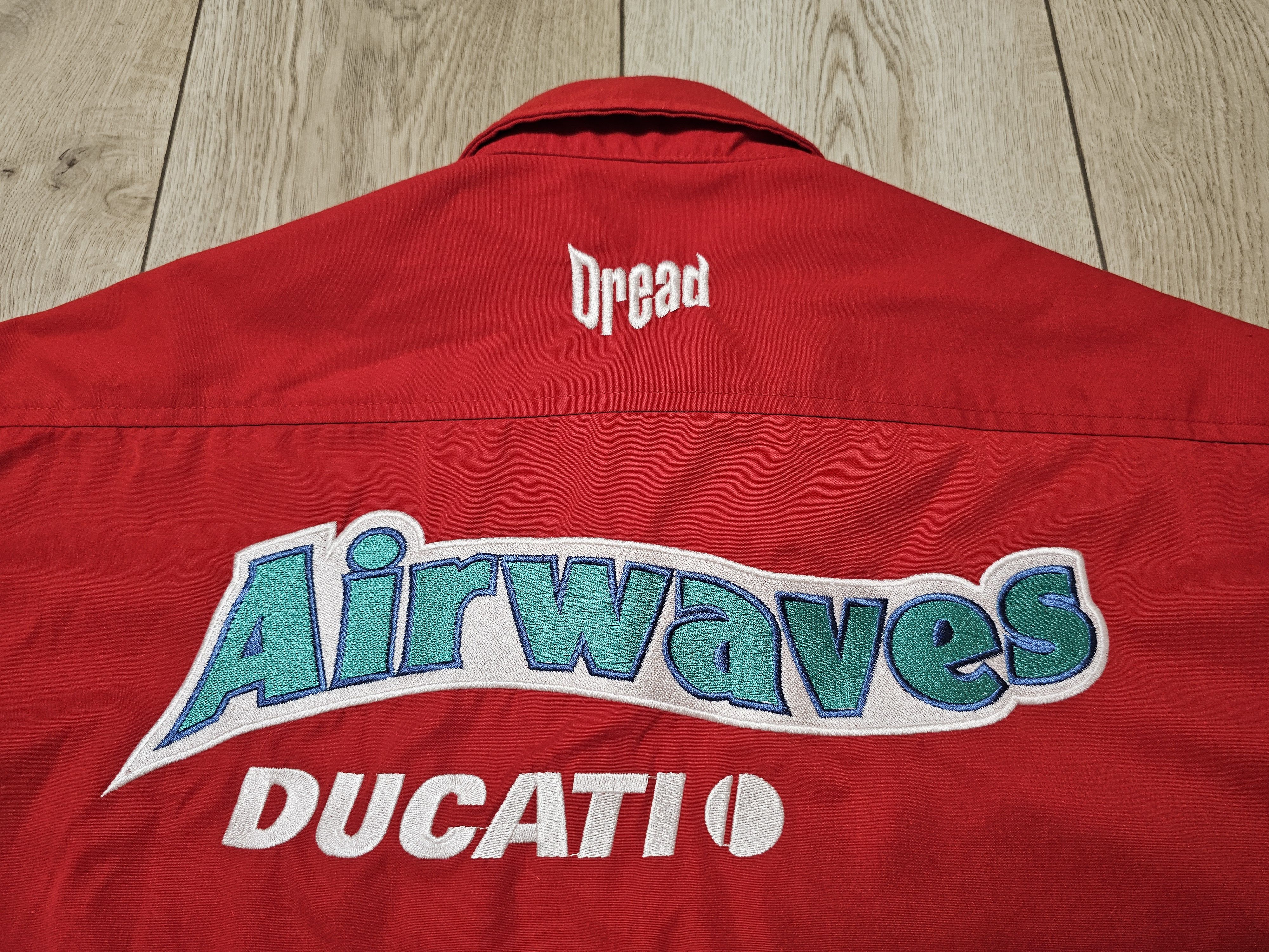 Formula 1 × Vintage DUCATI VINTAGE SHIRT 90s AIRWAVES SHIRT BUTTON MOTORCYCLE Size US XL / EU 56 / 4 - 4 Thumbnail