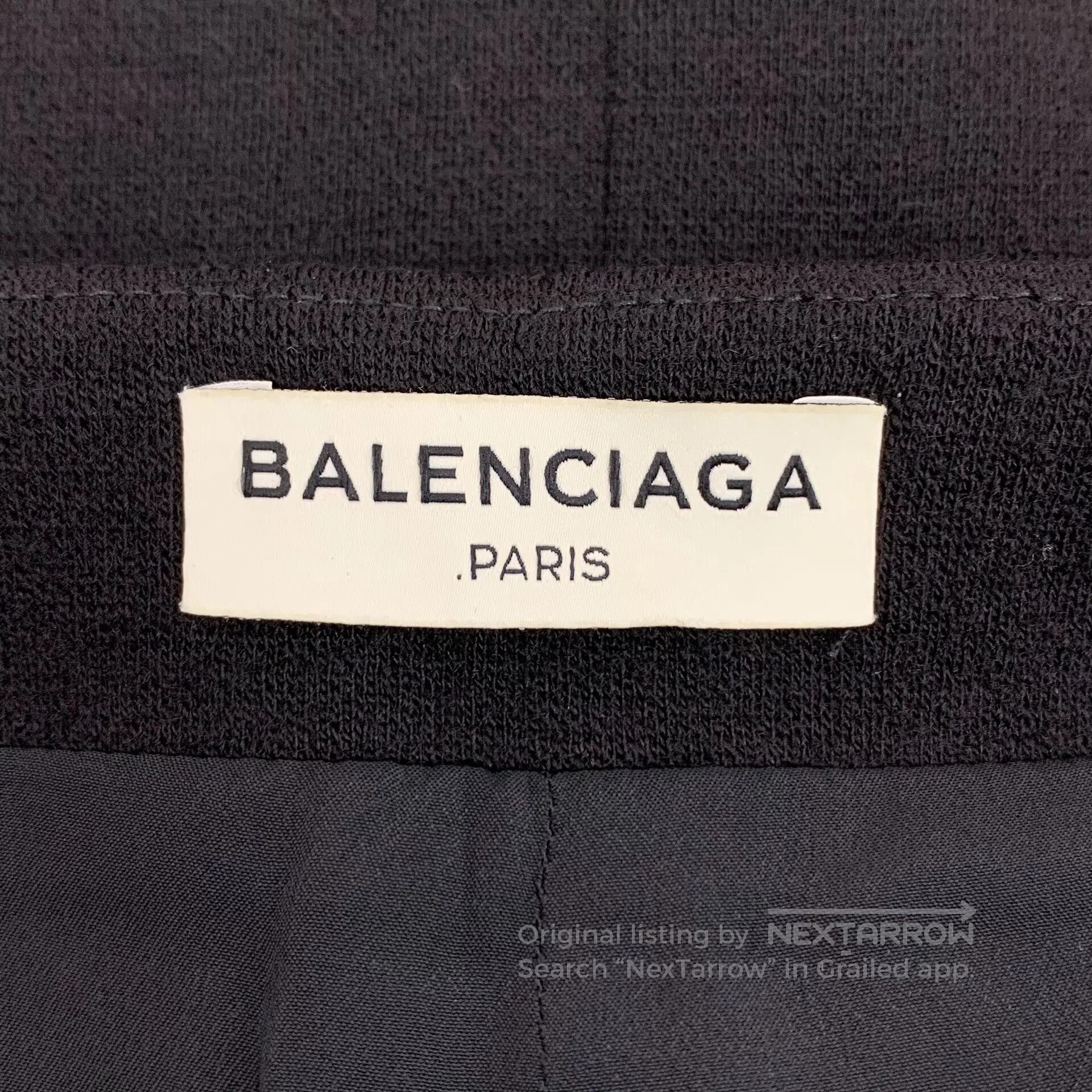 Balenciaga Balenciaga Black Asymmetrical Wool Casual Skirt| Size 37" - 5 Thumbnail