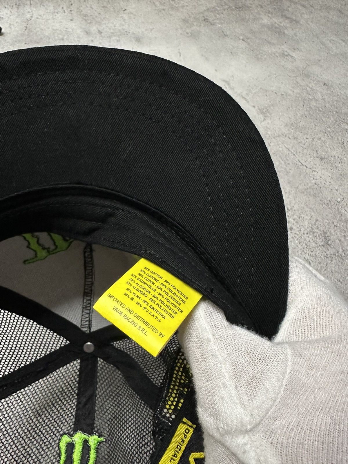 Vintage VR46 Monster Energy Valentino Rossi Monster Embroidery Cap Size ONE SIZE - 6 Thumbnail