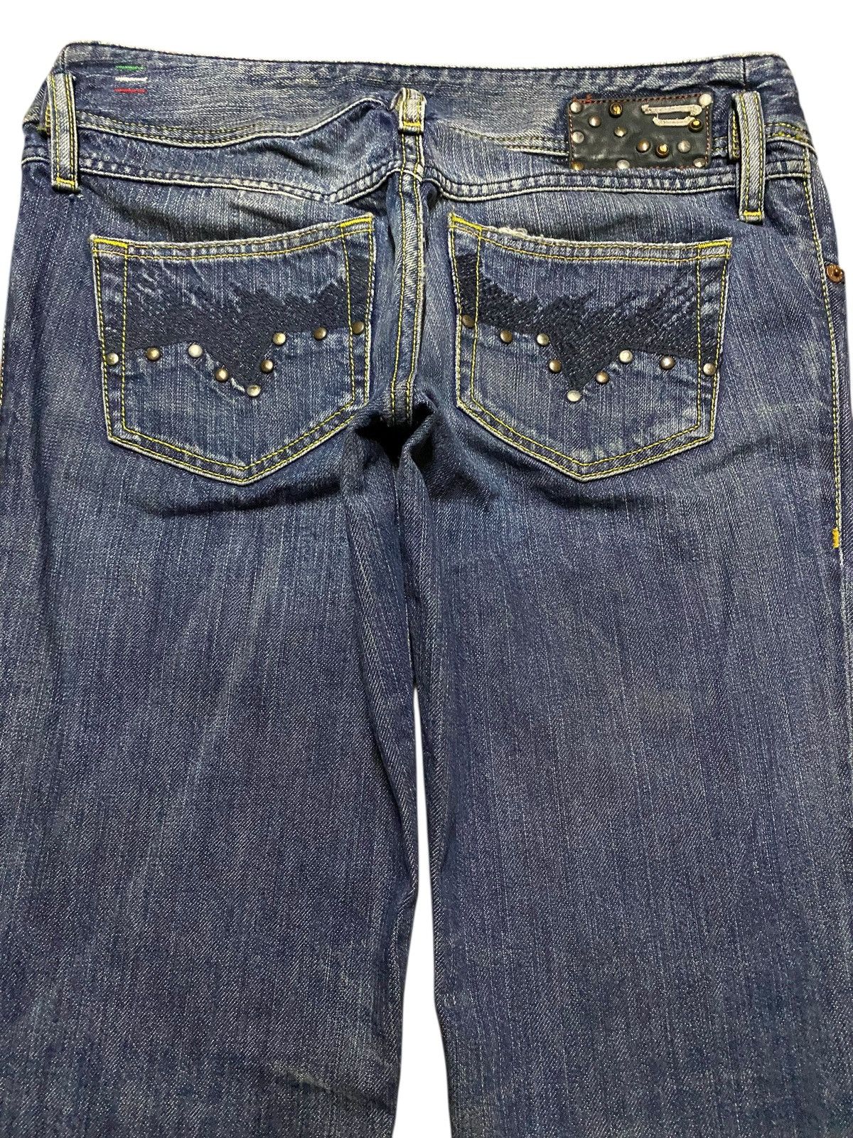 Diesel Black Gold Vintage Diesel Matic Wash Rhinestone Punk Style Skinny Jeans Size 31" - 4 Thumbnail