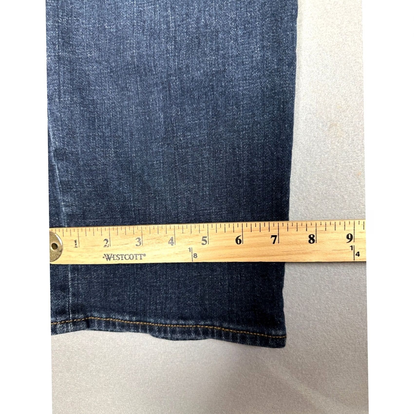 Lucky Brand Lucky Brand 121 Heritage Slim Jeans 36x32 Denim Blue Slim Stretch Mid Rise Mens Straight 5-Pocket Leather Patch Jeans Mens Size US 36 / EU 52 - 6 Thumbnail