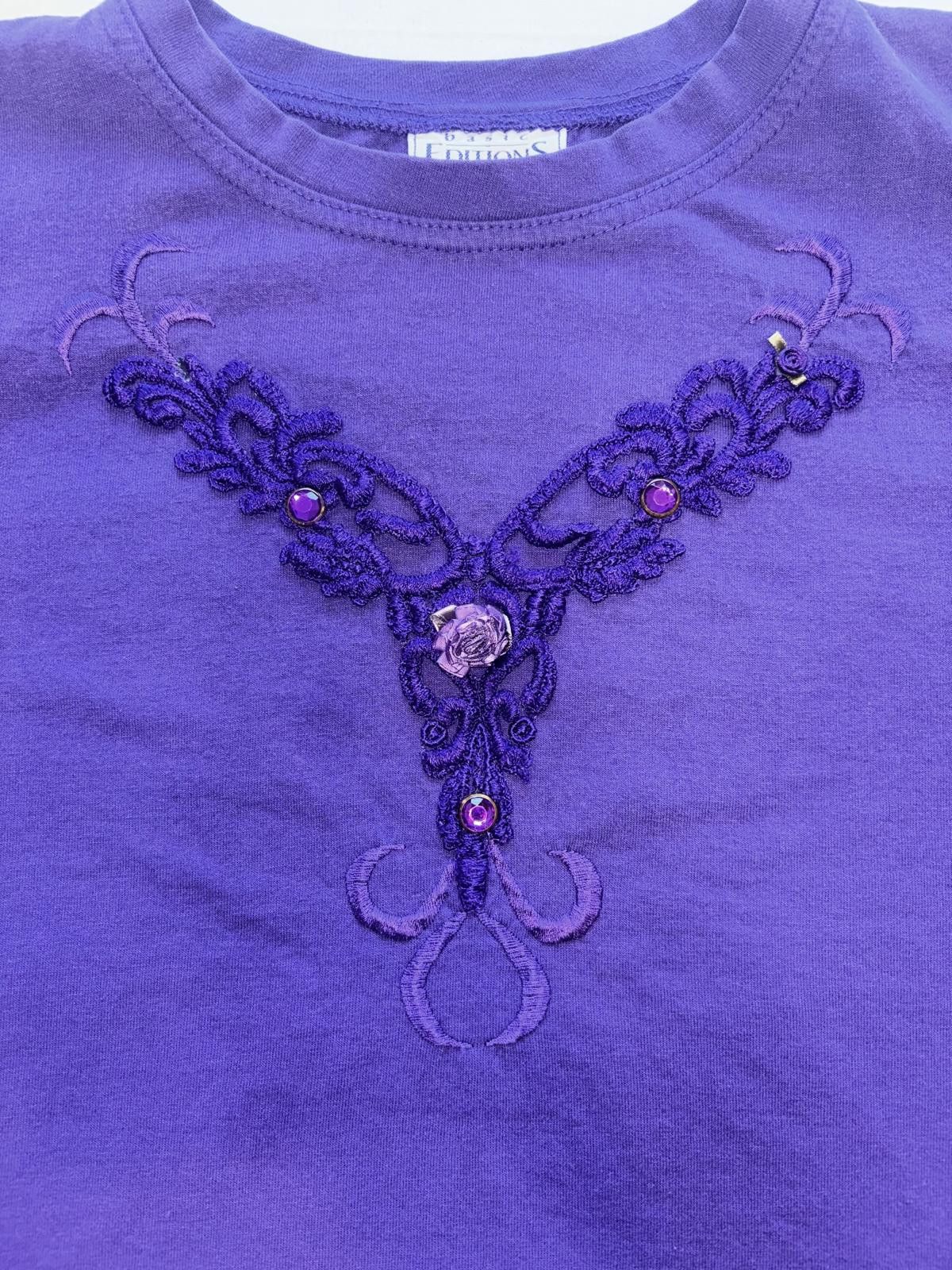 Basic Editions Vintage Basic Editions Purple T-Shirt Size L / US 10 / IT 46 - 2 Thumbnail
