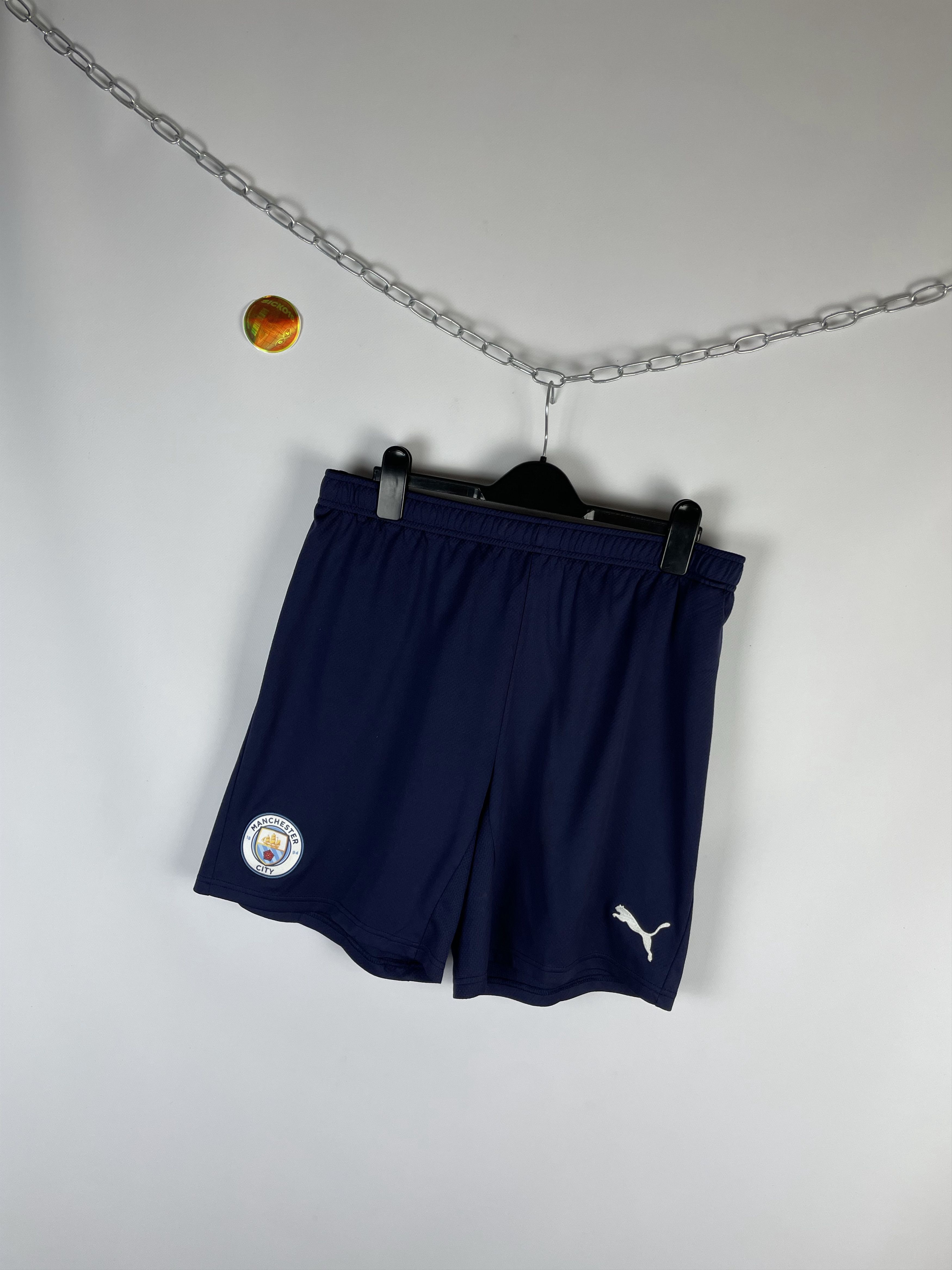 Puma Mens Vintage Manchester City Puma shorts soccer Size US 34 / EU 50 - 2 Thumbnail