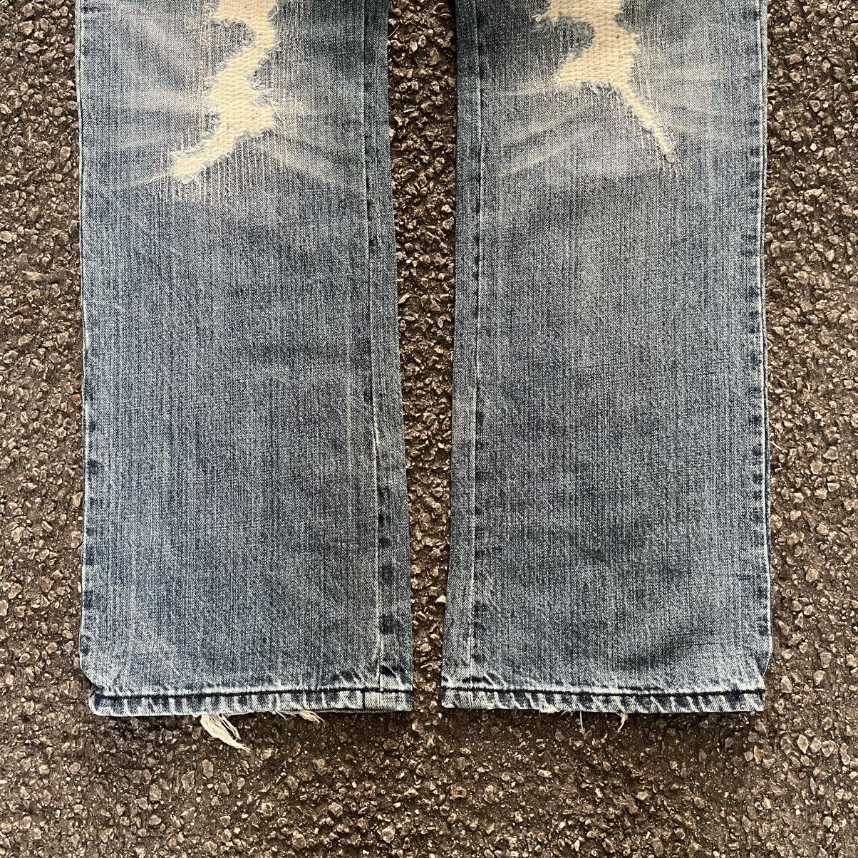 Hysteric Glamour Osaka Big Train Boro Mud Distressed Patchwork Denim Pants Size US 33 - 2 Thumbnail