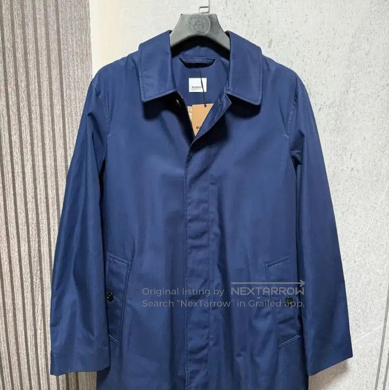 Burberry Burberry Blue Cotton Check Men’s Trench Coat. Size US L / EU 52-54 / 3 - 4 Thumbnail