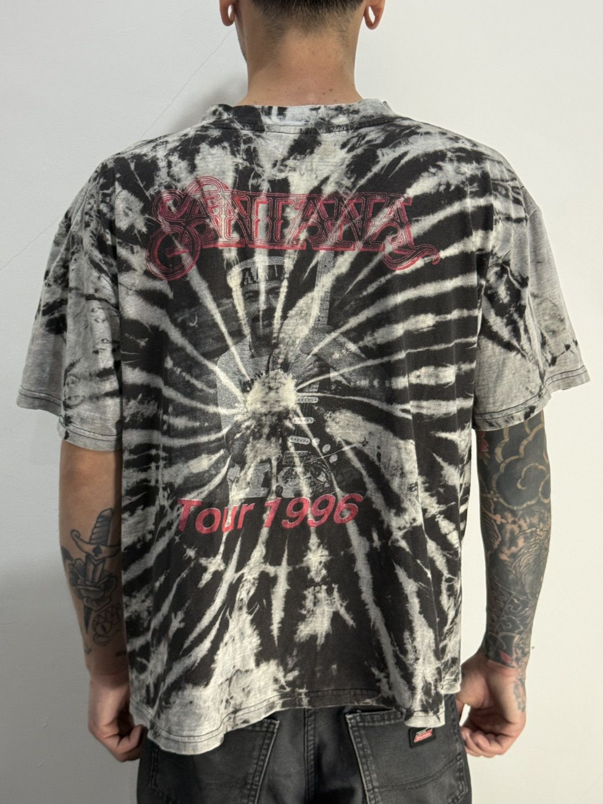 Vintage Vintage 1990s Santana Tie Dye Tshirt Size US XL / EU 56 / 4 - 2 Thumbnail