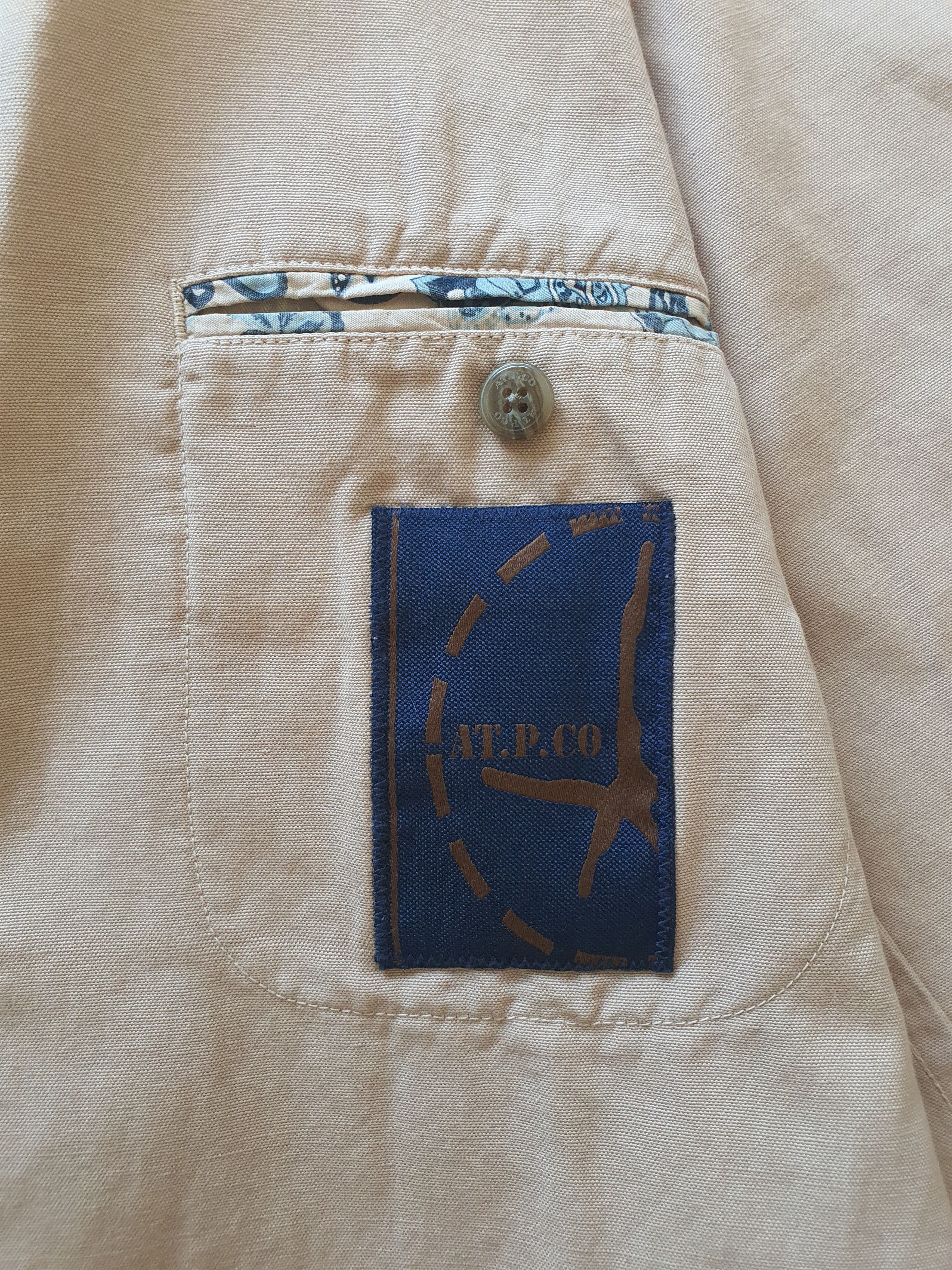AT.P.CO ALAN Blazer Sports Coat - Slim, Stretch, Cotton-Linen Size 38R - 6 Thumbnail