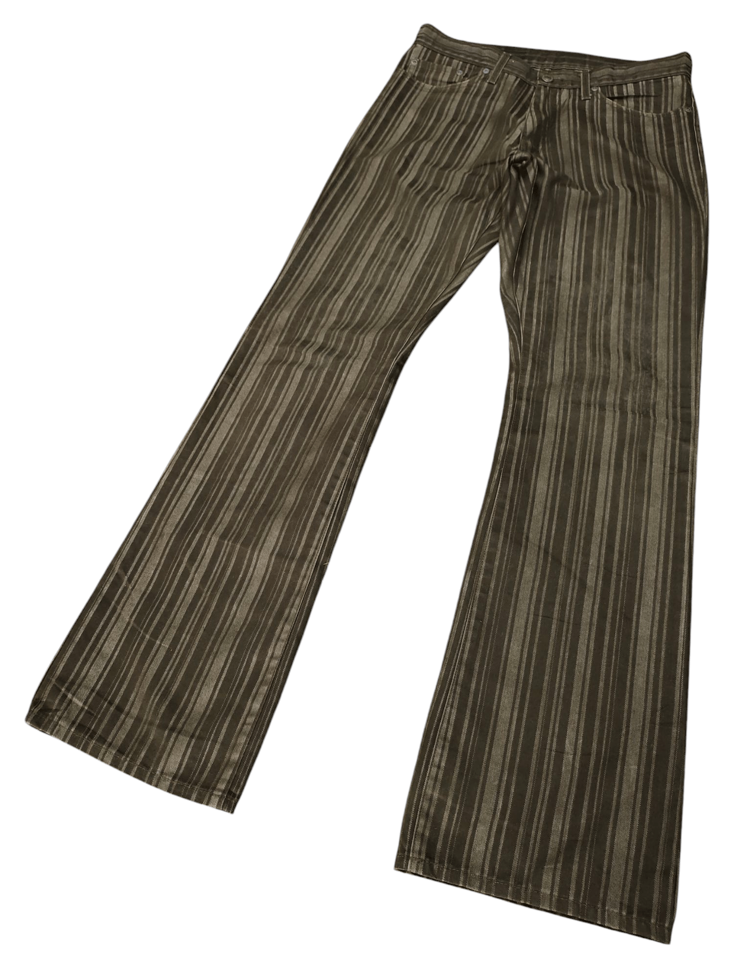 semanticdesign Flare Pants Semantic Design Japan Striped Denim Bootcut Lgb Size US 30 / EU 46 - 1 Thumbnail