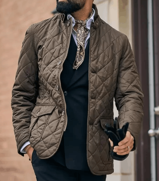 Barbour BARBOUR LUTZ Men's Quilted Jacket Size US L / EU 52-54 / 3 - 2 Thumbnail