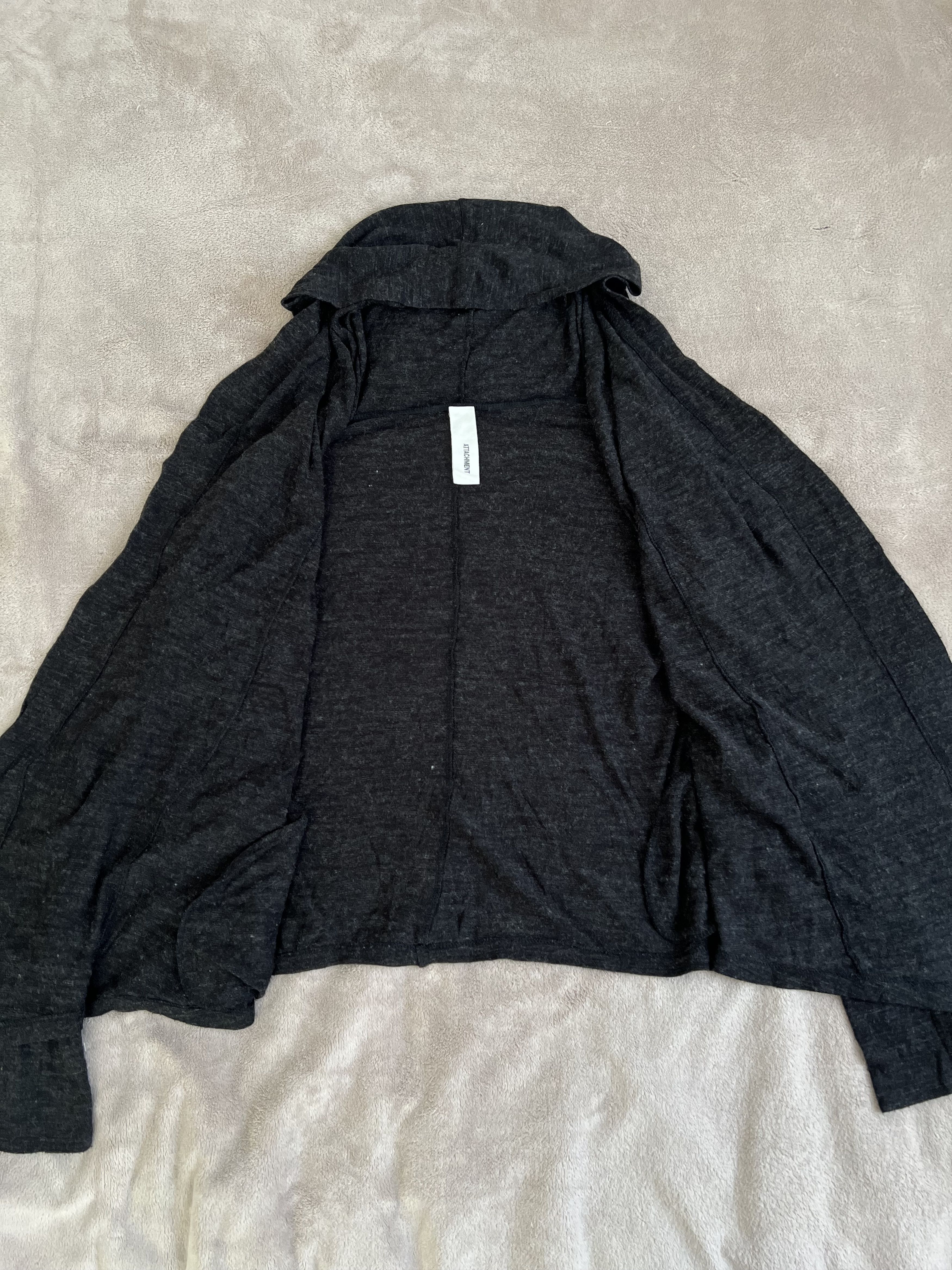 Attachment Attachment Kazuyuki Kumagai Stole Collar Thin Woll Cardigan Size US M / EU 48-50 / 2 - 7 Thumbnail