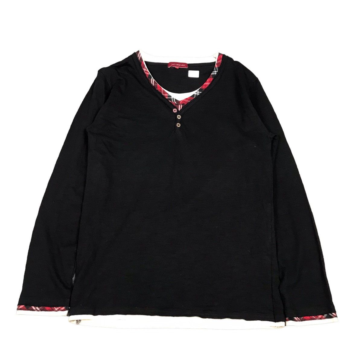 Japanese Brand Anti Label Double Layer Long sleeve Tshirt punk style Size US L / EU 52-54 / 3 - 1 Thumbnail