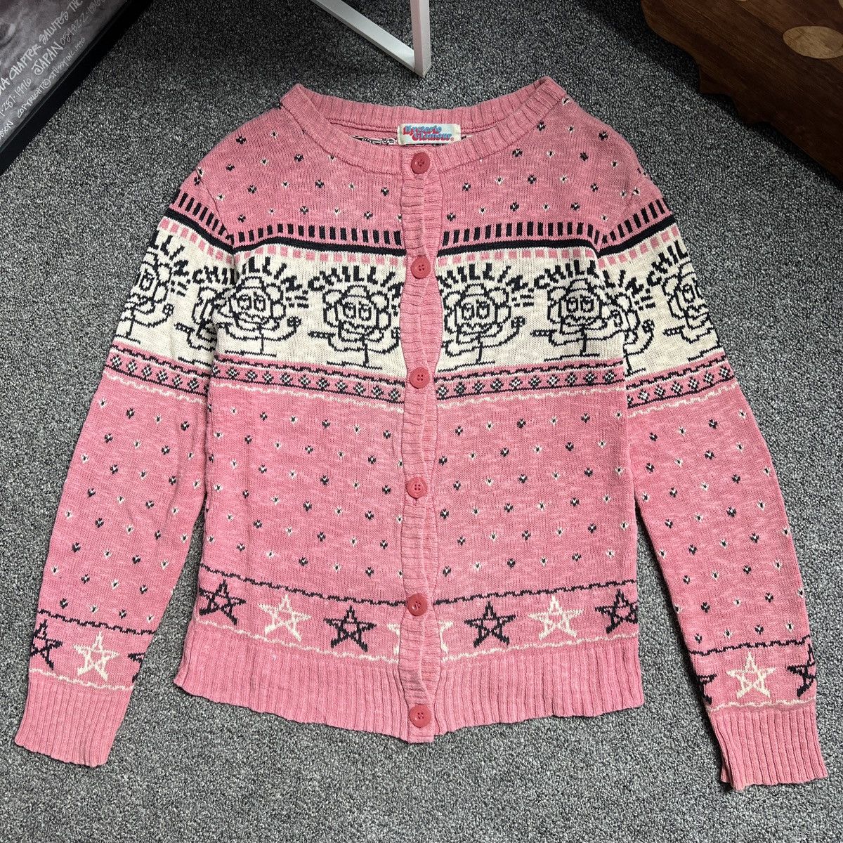 Hysteric Glamour Vintage Hysteric Glamour Chillin Flower Knit Cardigan Size S / US 4 / IT 40 - 2 Thumbnail