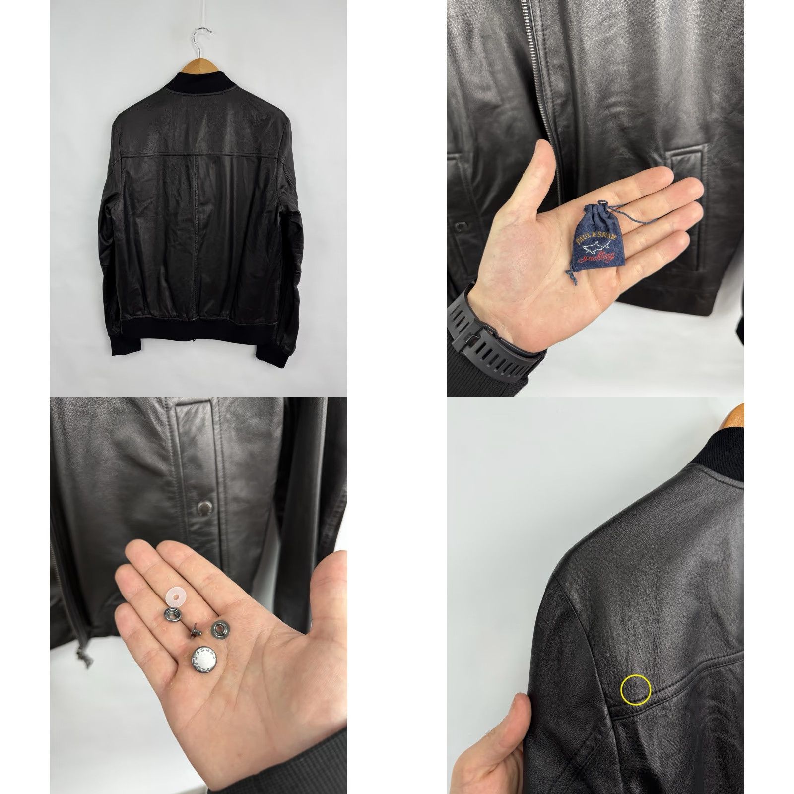 Paul & Shark VINTAGE Paul & Shark Aqua Leather Jacket Water Repellent Leather Jacket Mens M Black Size US M / EU 48-50 / 2 - 10 Thumbnail