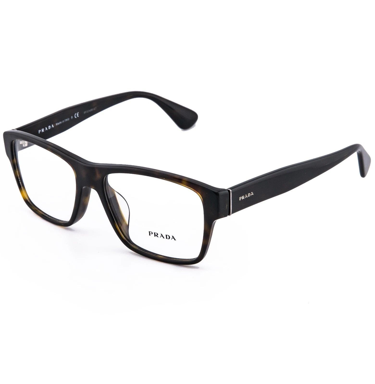 Prada PRADA 17S VPR17S Brown Logo Square Eyeglasses Optical Frame Size ONE SIZE - 4 Thumbnail