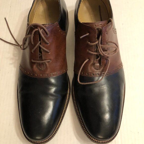 Cole Haan COLE HAAN MEN'S BLACK LEATHER DRESS SHOES SIZE: 11M Size US 11 / EU 44 - 2 Thumbnail