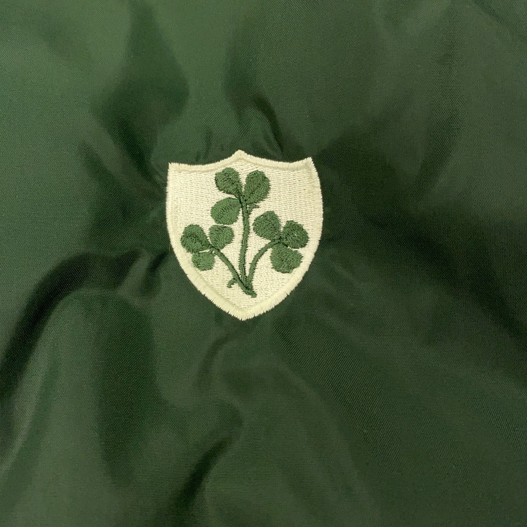Fruit Of The Loom VTG Screen Stars Jacket Mens L Nylon Green Ireland Shamrock Patch Windbreaker Hooded Snap Front Coat Stowable 80s Sports Outdoors Casual Travel Size US L / EU 52-54 / 3 - 2 Thumbnail