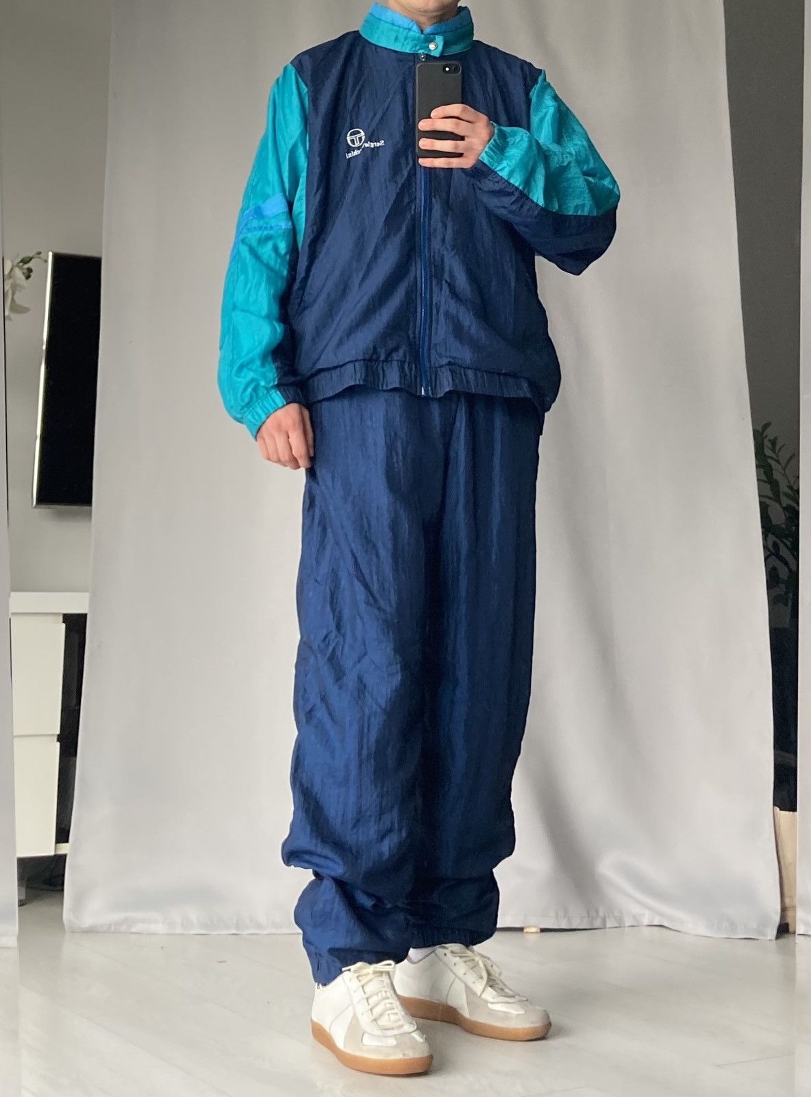 Sergio Tacchini × Vintage Vintage Sergio Tacchini 80s 90s Tracksuit Set Jacket Pants Size US L / EU 52-54 / 3 - 2 Thumbnail