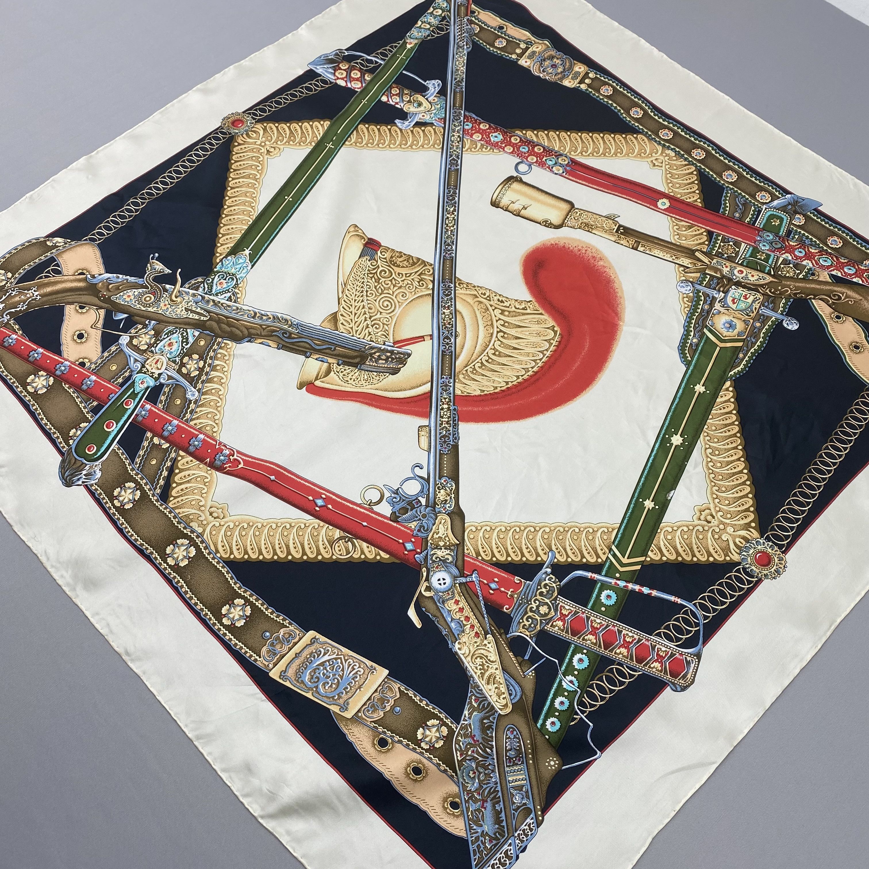 Japanese Brand Vintage Military Regalia SILK Scarf Twill Wraps Scarves Size ONE SIZE - 3 Thumbnail