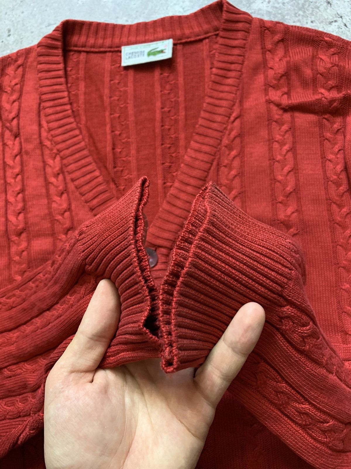 Lacoste × Vintage Vintage lactose cardigan Size US XL / EU 56 / 4 - 5 Thumbnail