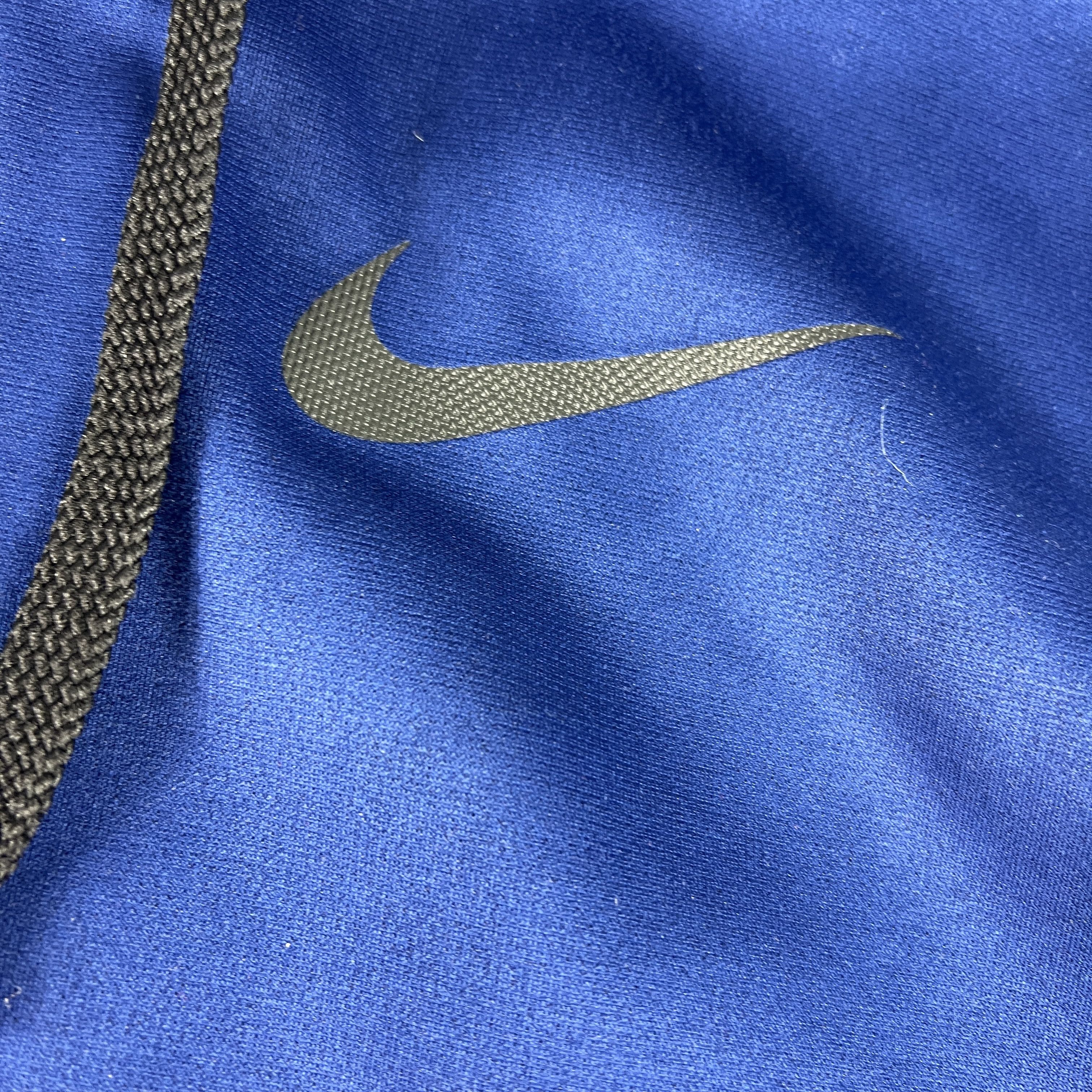 Nike Nike Dri Fit Sweatshirt Blue Black Shiny Full Zip Hoodie Size US M / EU 48-50 / 2 - 5 Thumbnail
