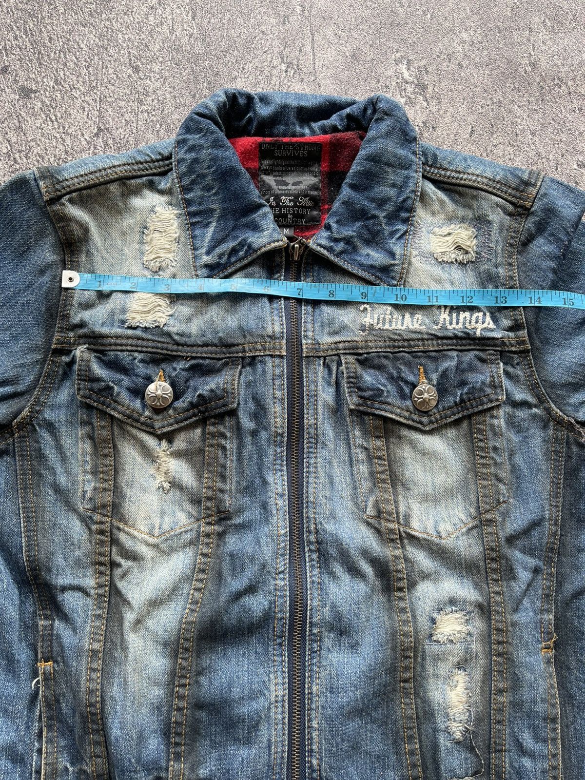 In The Attic Intheattic double layer poem denim jacket Size US M / EU 48-50 / 2 - 21 Thumbnail