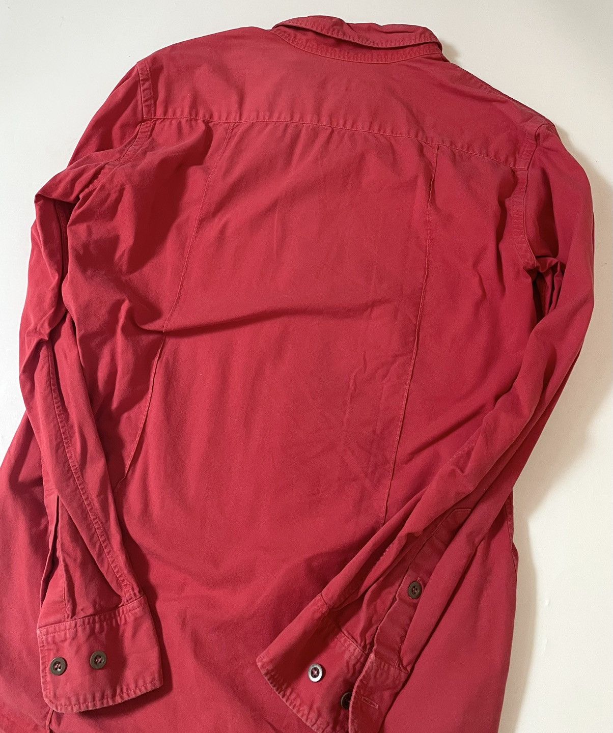 Yohji Yamamoto TAX FREE 🇺🇸 yohji yamamoto y’s for men red button up shirt Size US M / EU 48-50 / 2 - 9 Thumbnail