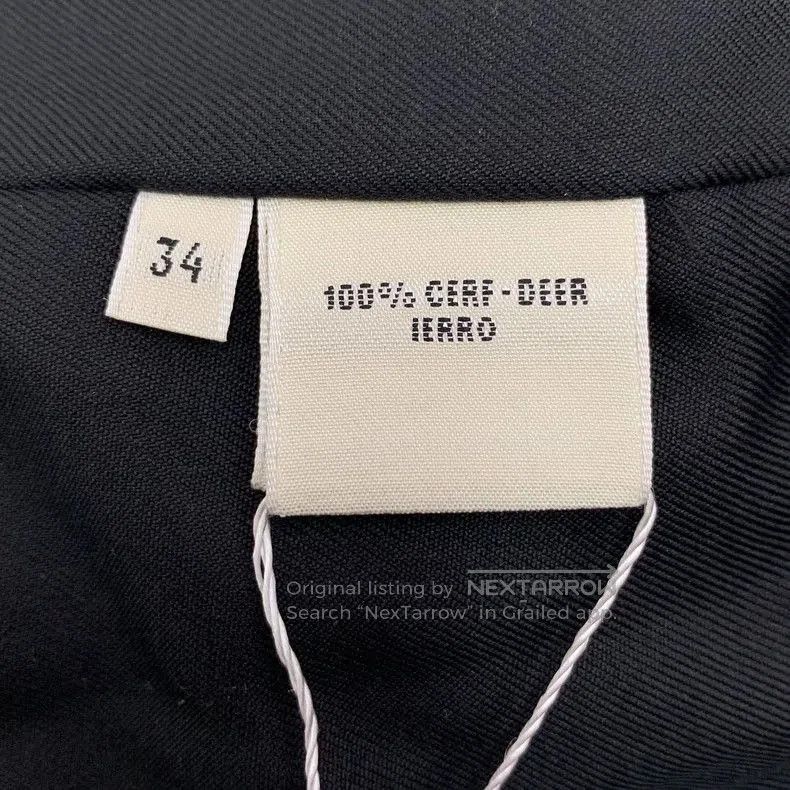 Hermes Hermes Black Deer Leather Belt Buckle Jacket. Size US XXS / EU 40 - 6 Thumbnail