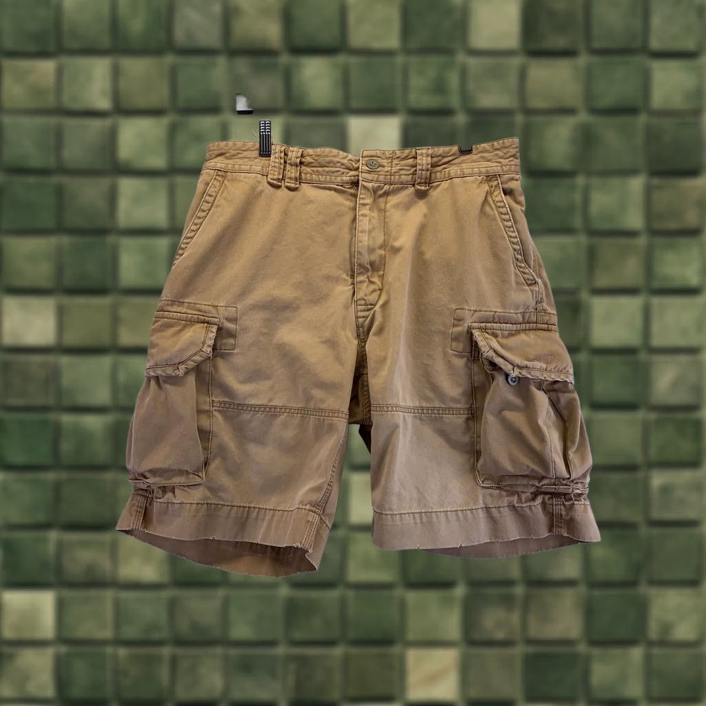 Polo Ralph Lauren VINTAGE Polo Ralph Lauren Mens Cargo Shorts Distressed Chino Size 35 Beige Logo Cargo Pocket Size US S / EU 44-46 / 1 - 1 Thumbnail