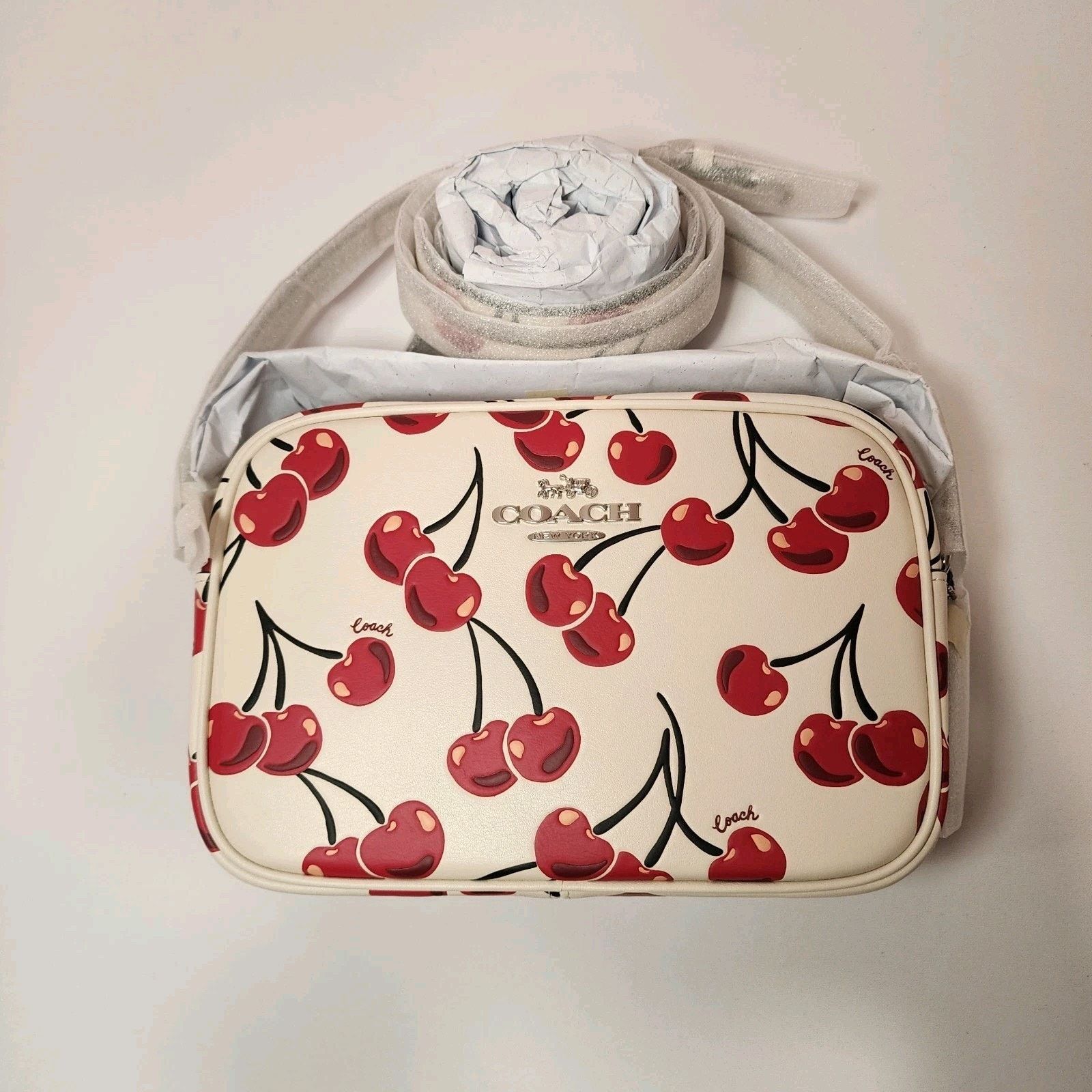 Coach NWT COACH CZ189 Jamie Camera Bag Cherry Print Chalk Multi Size ONE SIZE - 1 Thumbnail