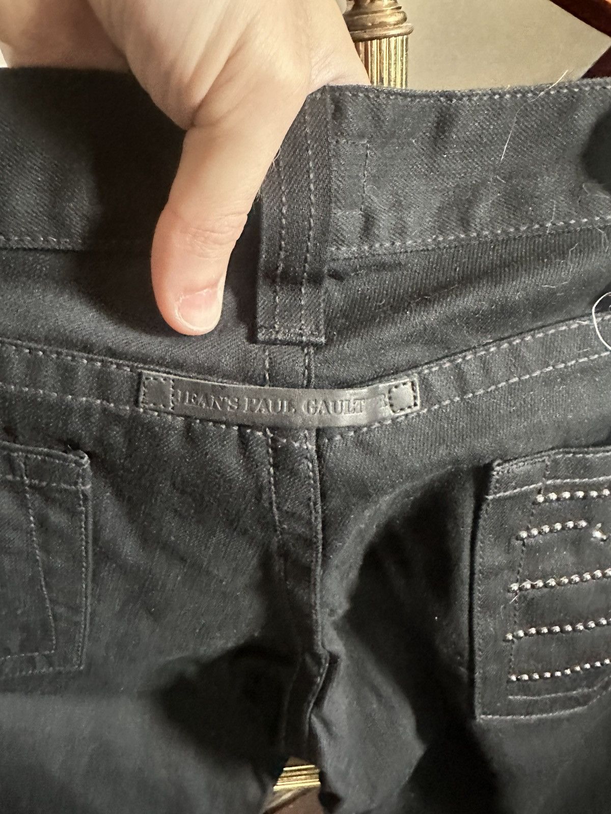 Jean Paul Gaultier Vintage studded flared black denim jeans NWT Size 31" - 10 Thumbnail