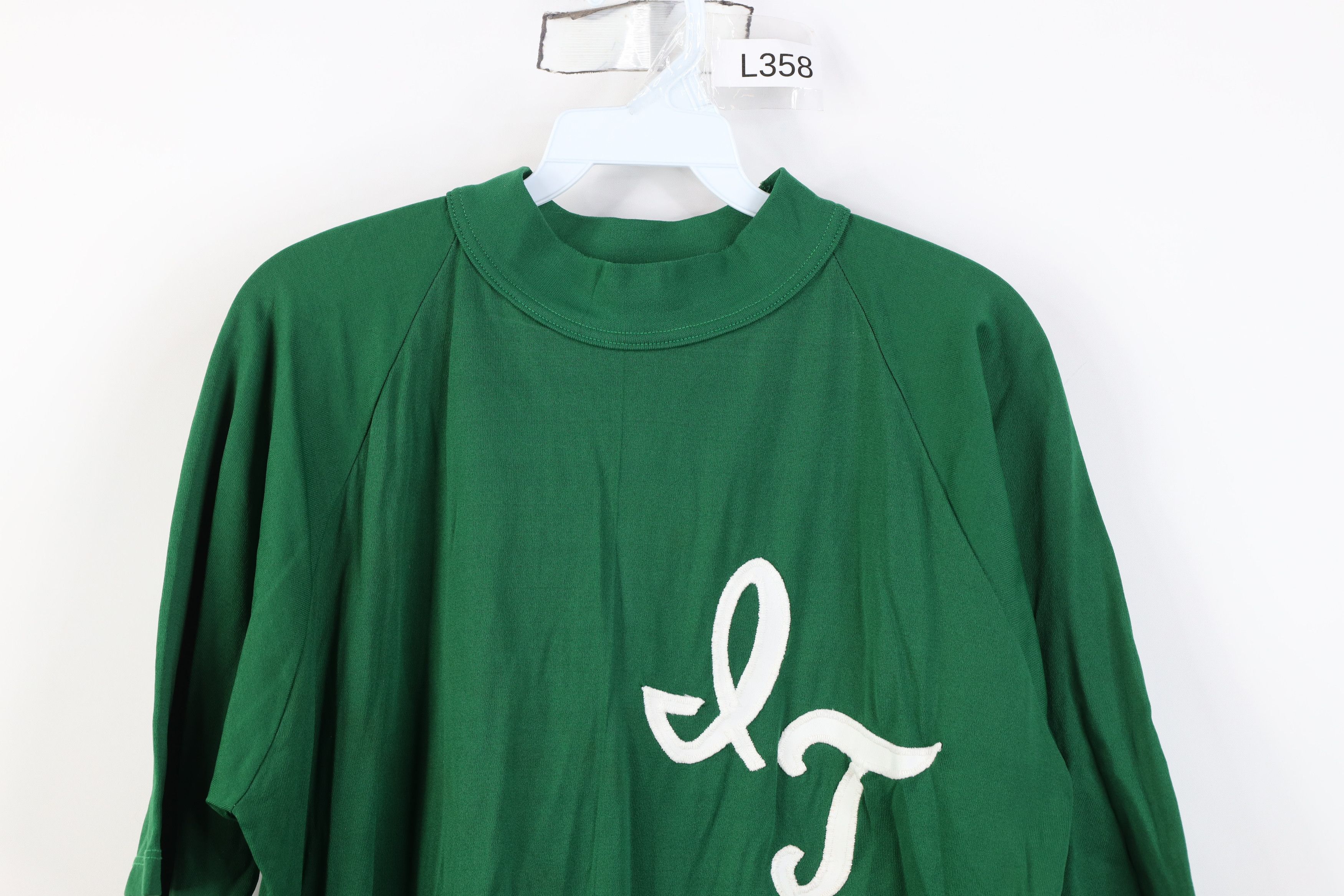 Vintage Vintage 50s 60s Streetwear Mock Neck Jersey T-Shirt USA Size US XL / EU 56 / 4 - 2 Thumbnail