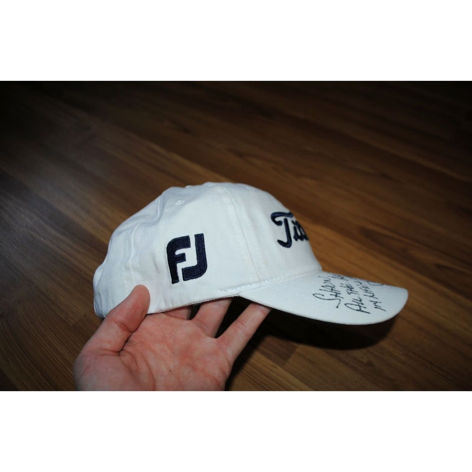 Titleist TITLEIST FJ PRO V1 GOLF HAT CAP STRAPBACK AUTOGRAPH SIGNED PLAYER MEN White Cap Hat Size ONE SIZE - 6 Thumbnail
