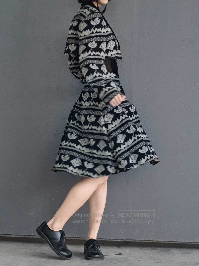 Comme des Garcons Comme Des Garcons size M Bird embroidery skirt Size 23" - 4 Thumbnail