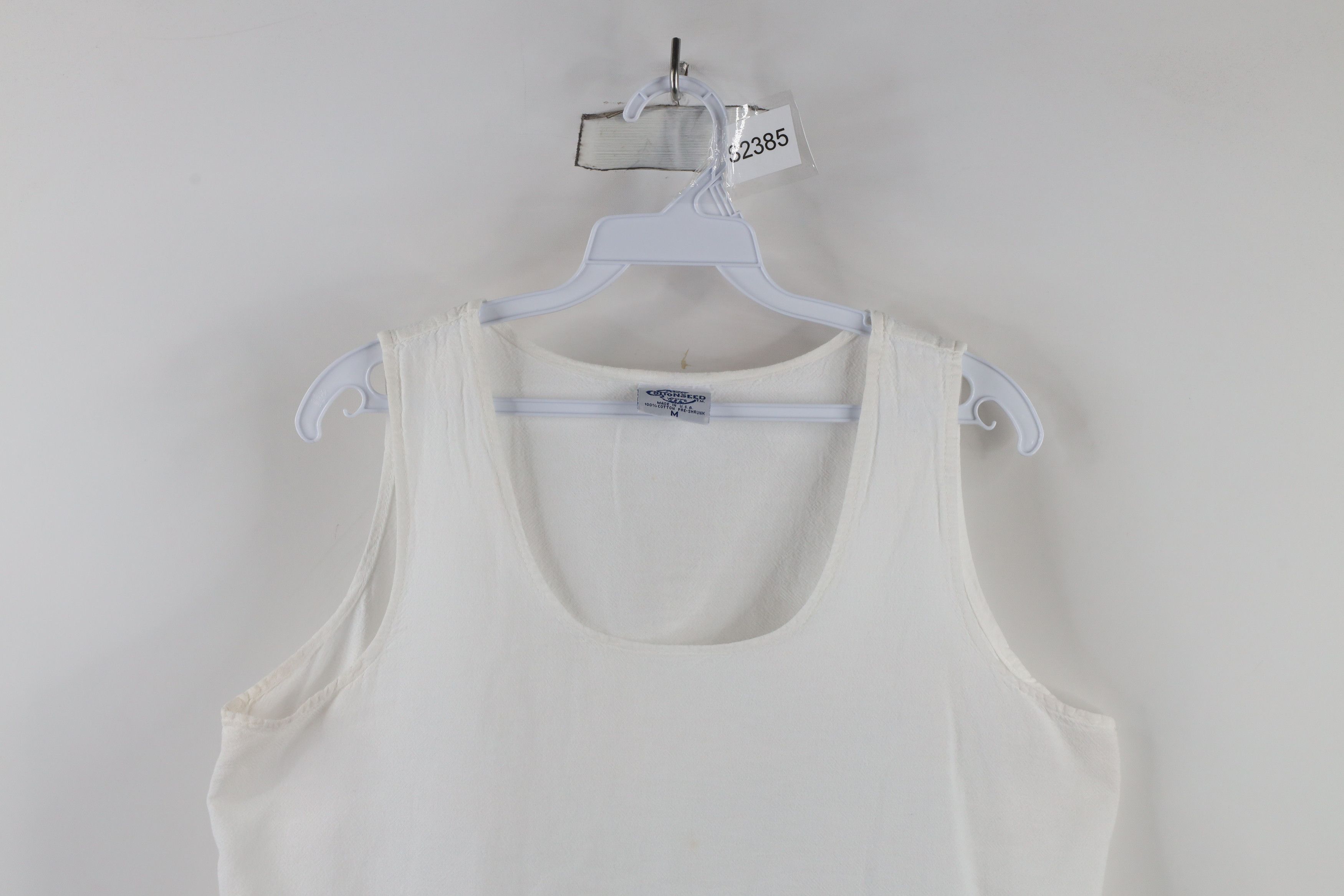Vintage Vintage 90s Streetwear Gauzy Cotton Tank Top T-Shirt USA Size M / US 6-8 / IT 42-44 - 2 Thumbnail