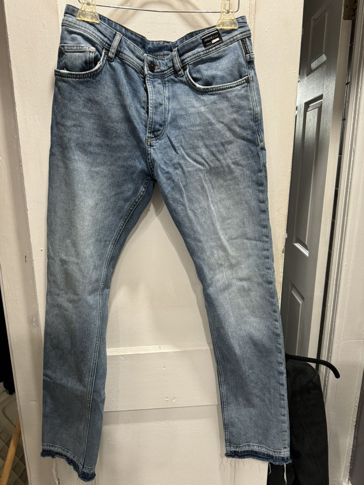 image of Versace x Versace Jeans Couture Released Hem Jeans Size 31 Used in Blue, Men's