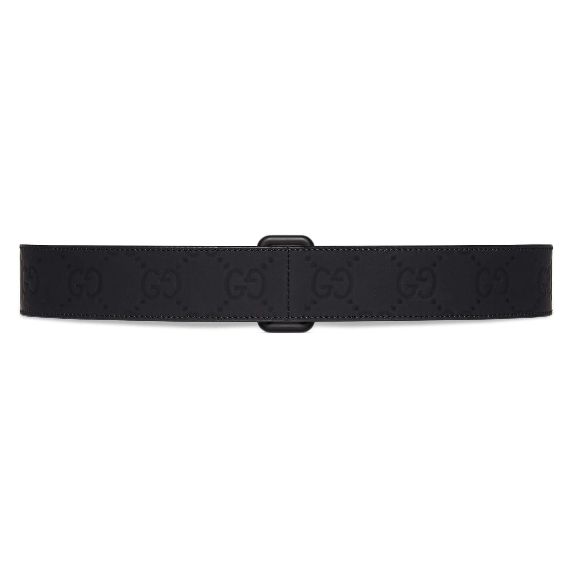 Gucci Gucci GG Rubber Effect Belt SIZE 90 Size ONE SIZE - 1 Thumbnail
