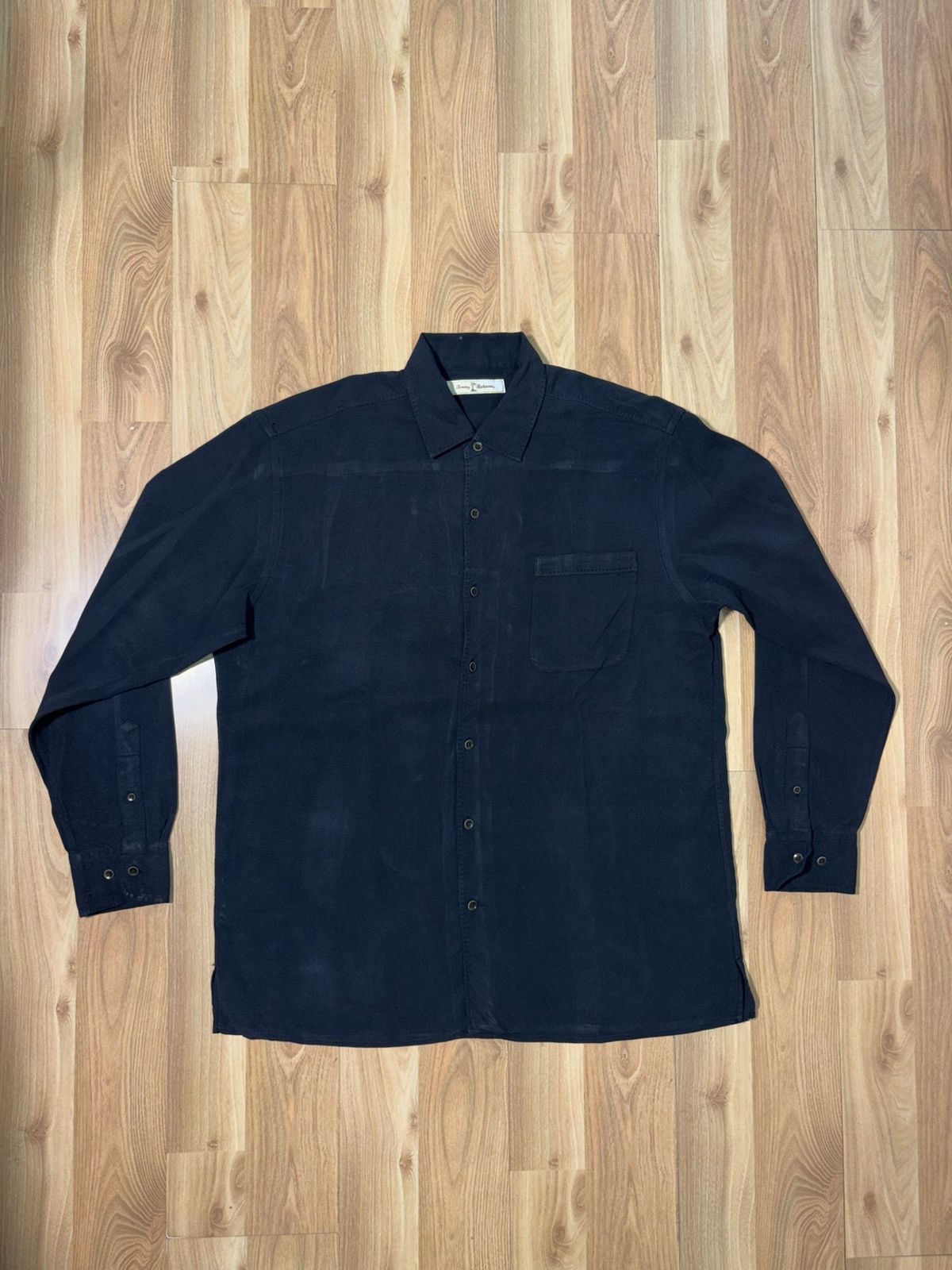 Tommy Bahama Tommy Bahama 100% Silk Textured Knit Embroidered Shirt Size US L / EU 52-54 / 3 - 1 Thumbnail