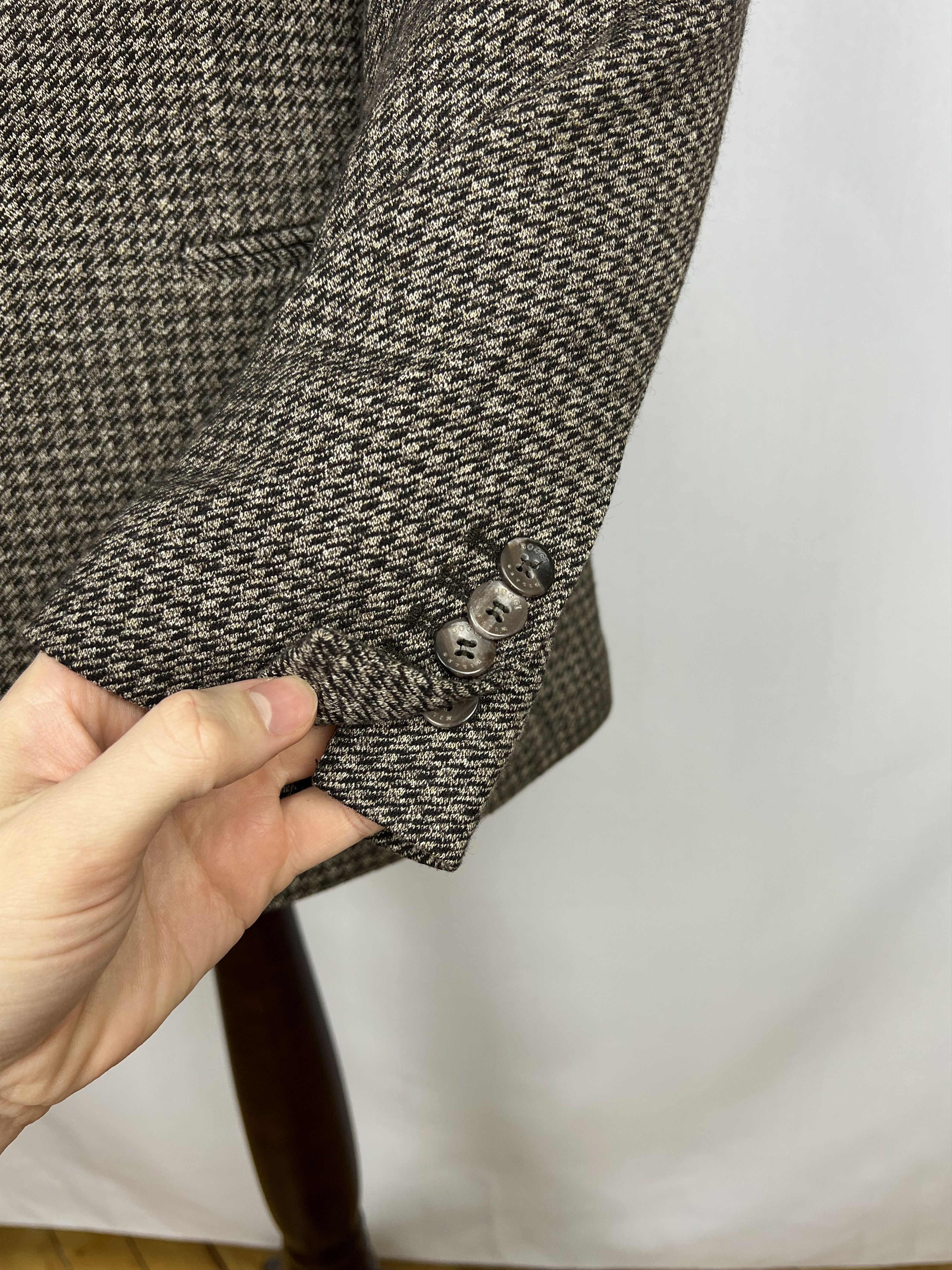 Boggi Milano Houndstooth Soft Jersey Wool\Cotton Sport Coat Size 38R - 8 Thumbnail