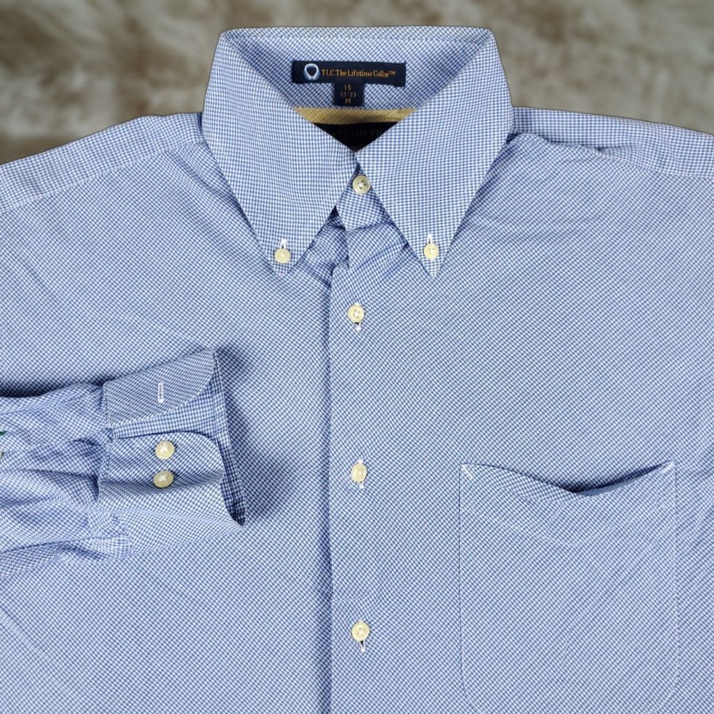 Tommy Hilfiger VINTAGE Tommy Hilfiger Shirt Men Medium Blue Casual Button-Up Long Sleeve Size US M / EU 48-50 / 2 - 1 Thumbnail