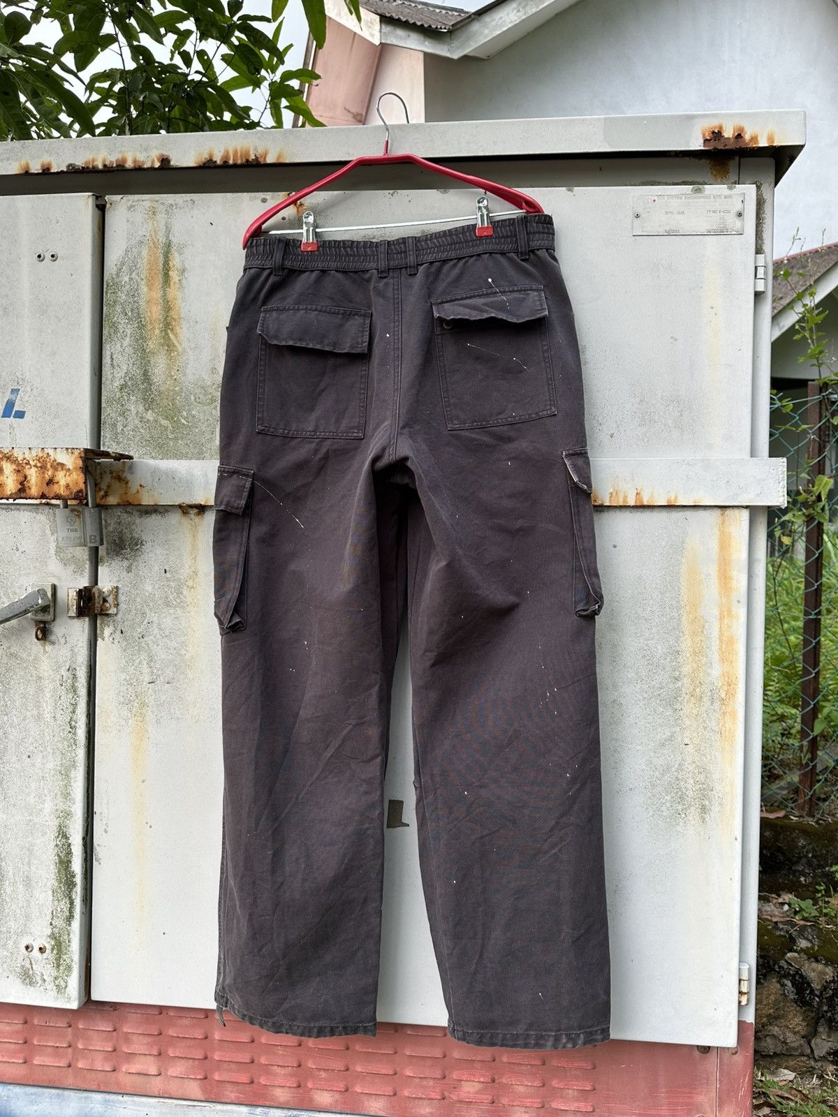 Vintage 👹THRASHED Faded Banana Nose Cargo Pants Size US 33 - 2 Thumbnail