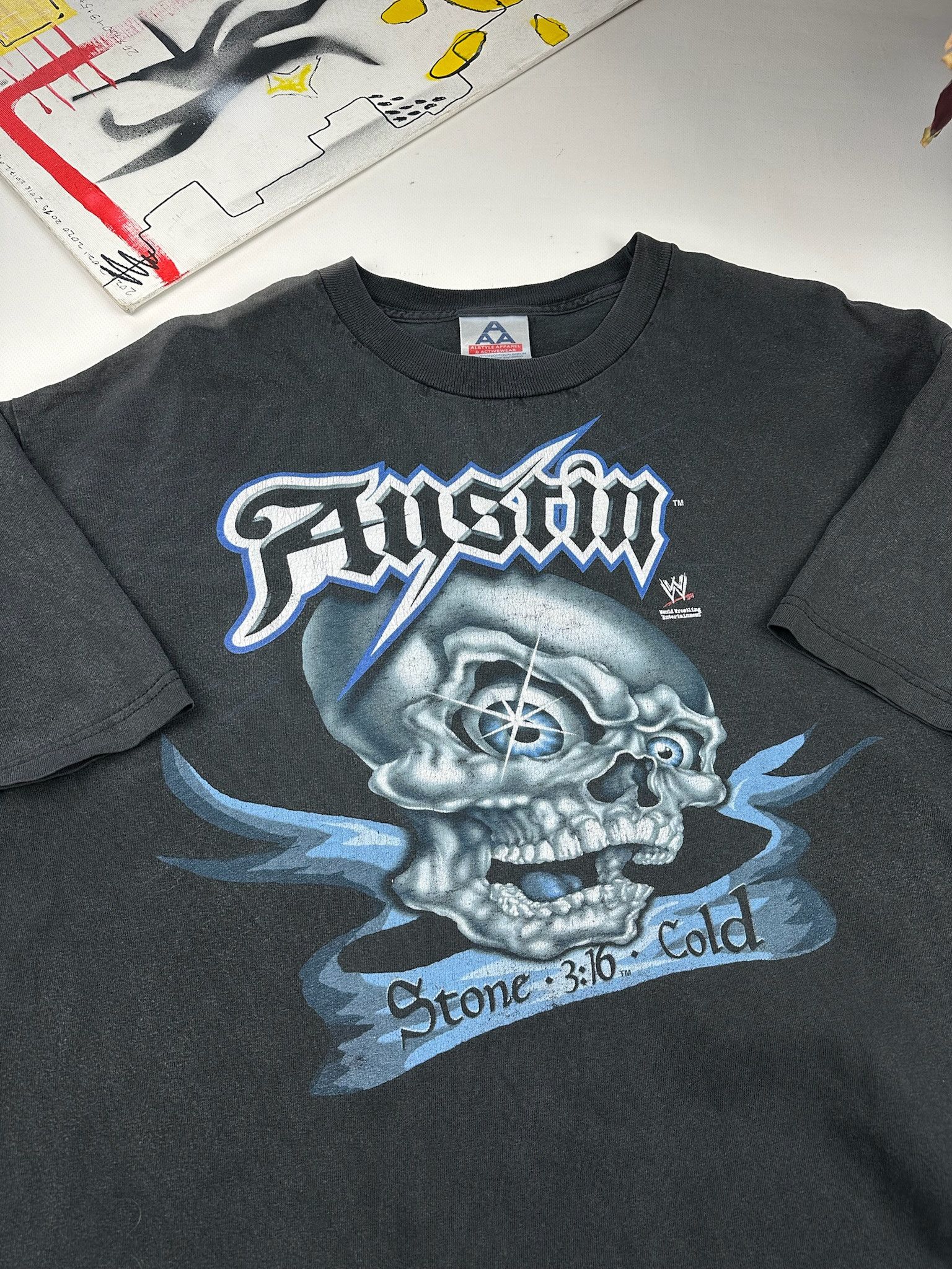 Vintage 90’s STONE COLD Steve Austin 3:16 T-Shirt faded Size US XL / EU 56 / 4 - 1 Thumbnail