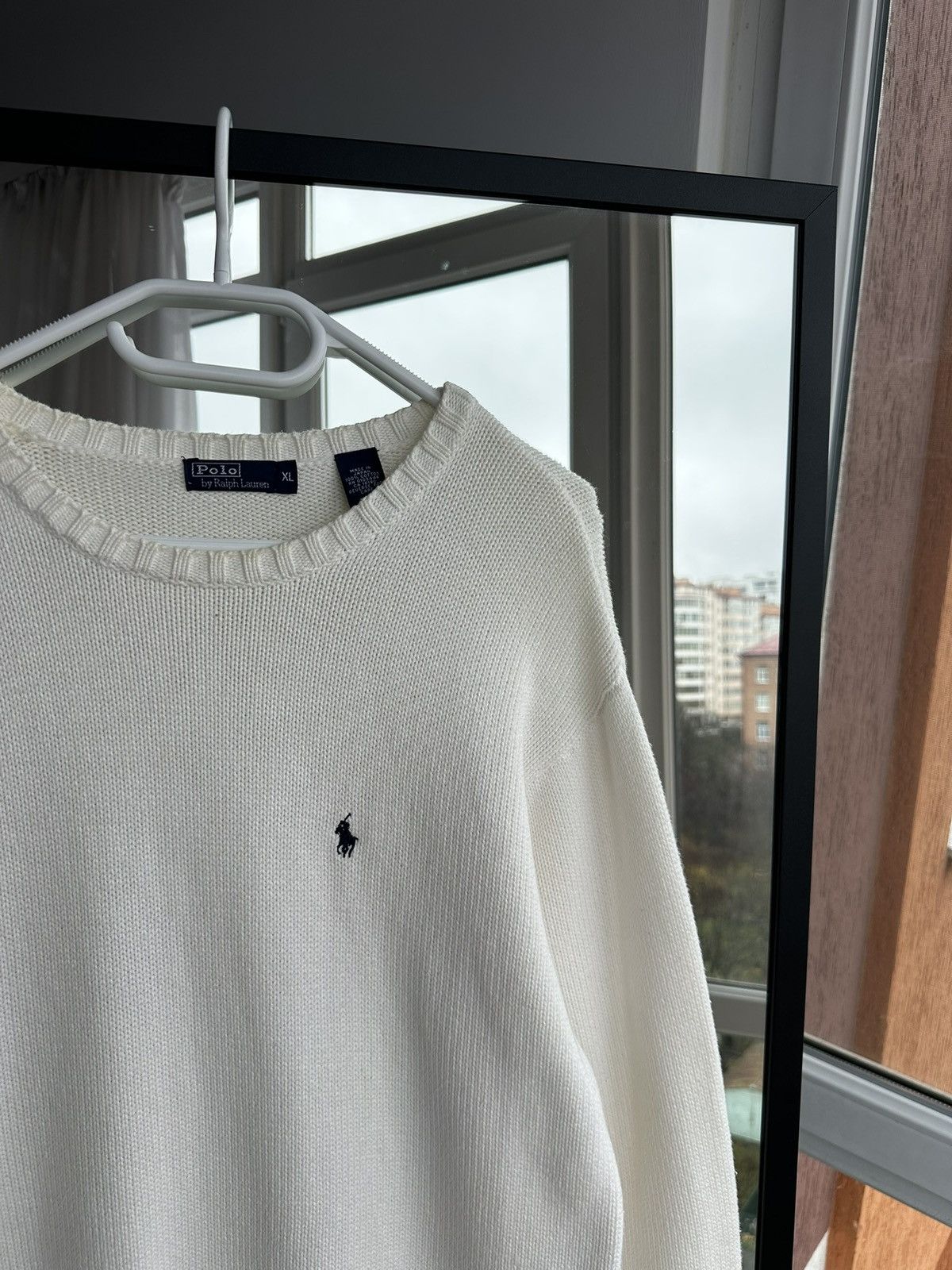Polo Ralph Lauren Vintage Polo Ralph Lauren White Knitted Sweater Japan Sz XL Size US XL / EU 56 / 4 - 3 Thumbnail