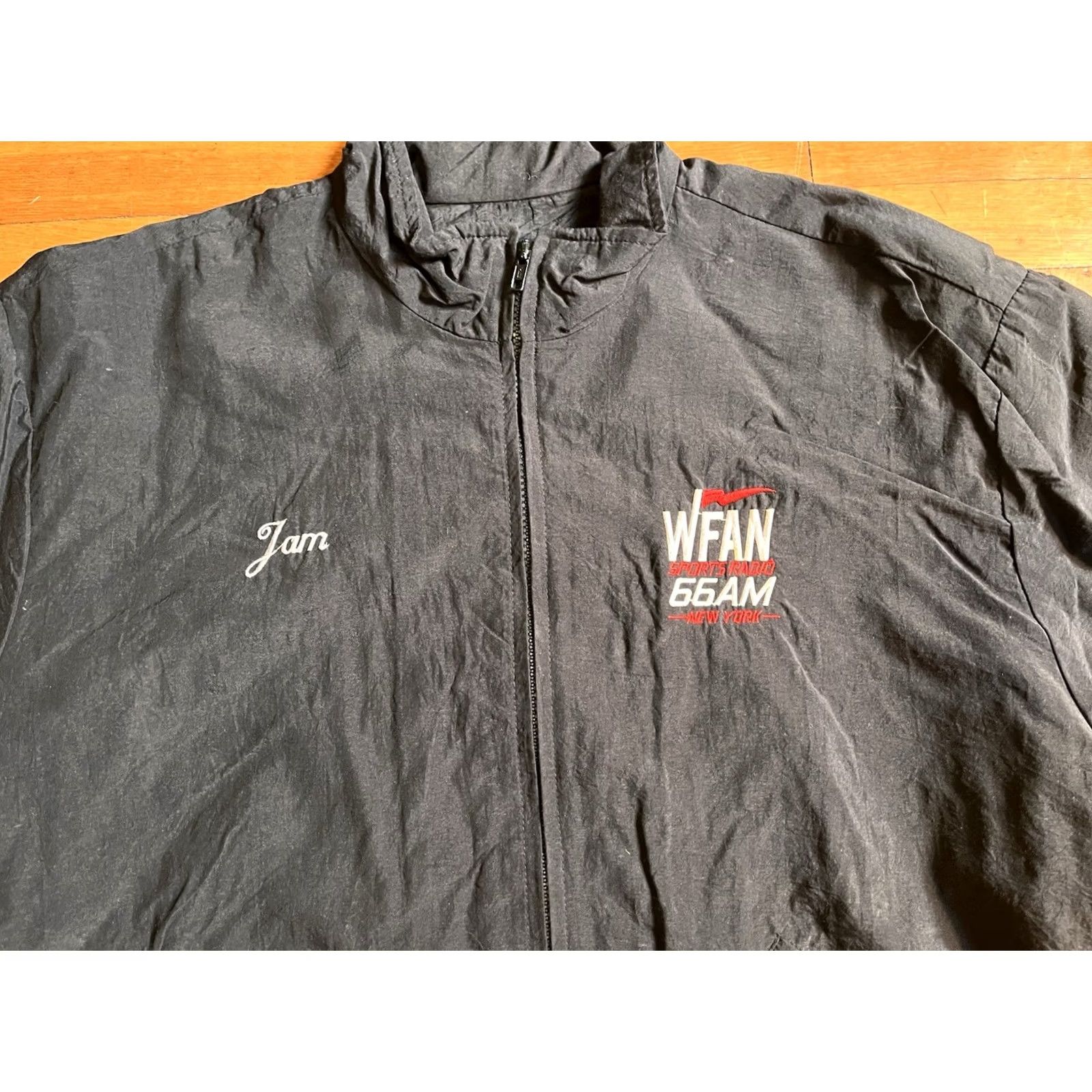 Vintage VINTAGE WFAN Sports Radio 66AM New York Jacket Mens XL Black 90s Size US XL / EU 56 / 4 - 4 Thumbnail
