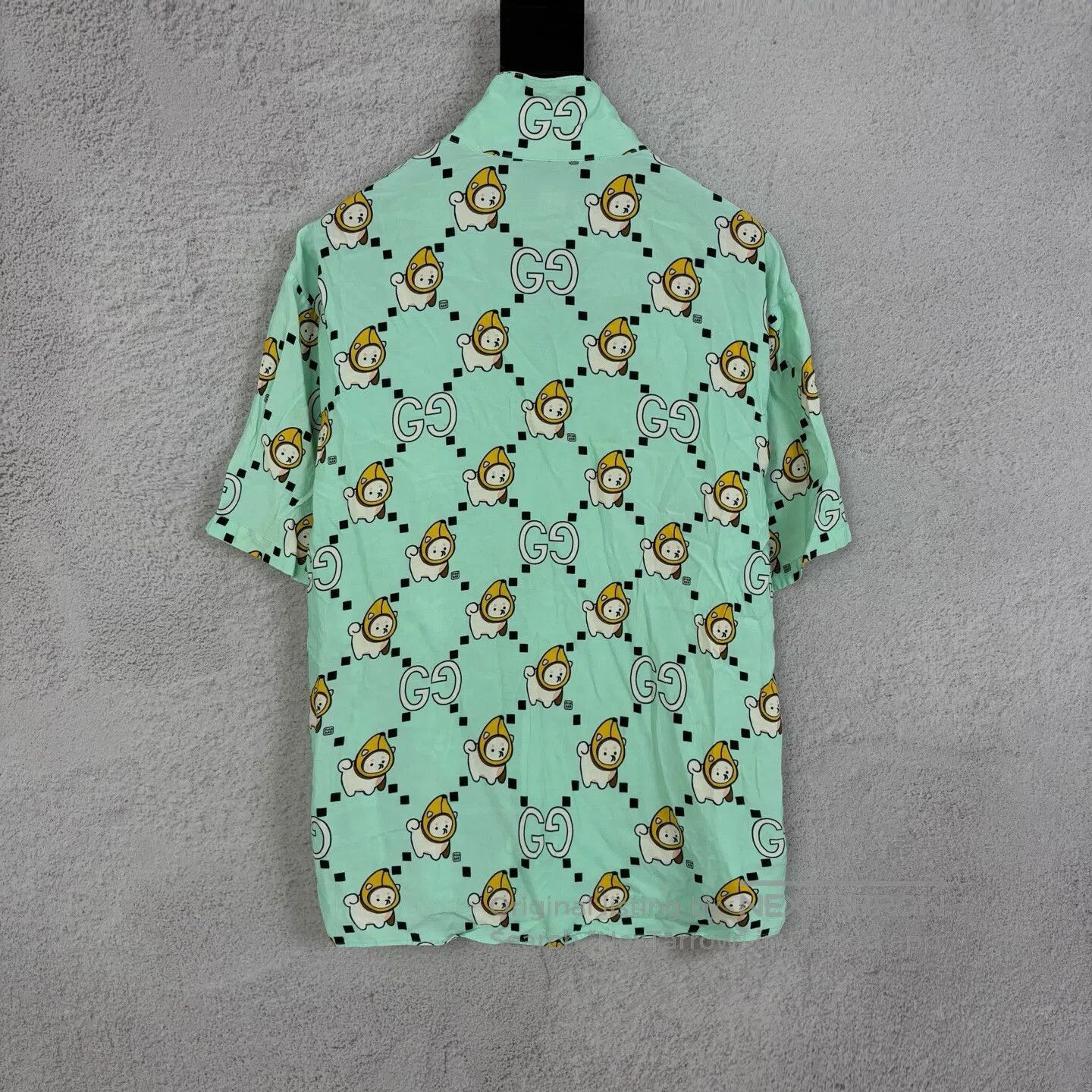 Gucci Guicci Full-print cartoon shirt: Mint-green background wit Size US M / EU 48-50 / 2 - 2 Thumbnail