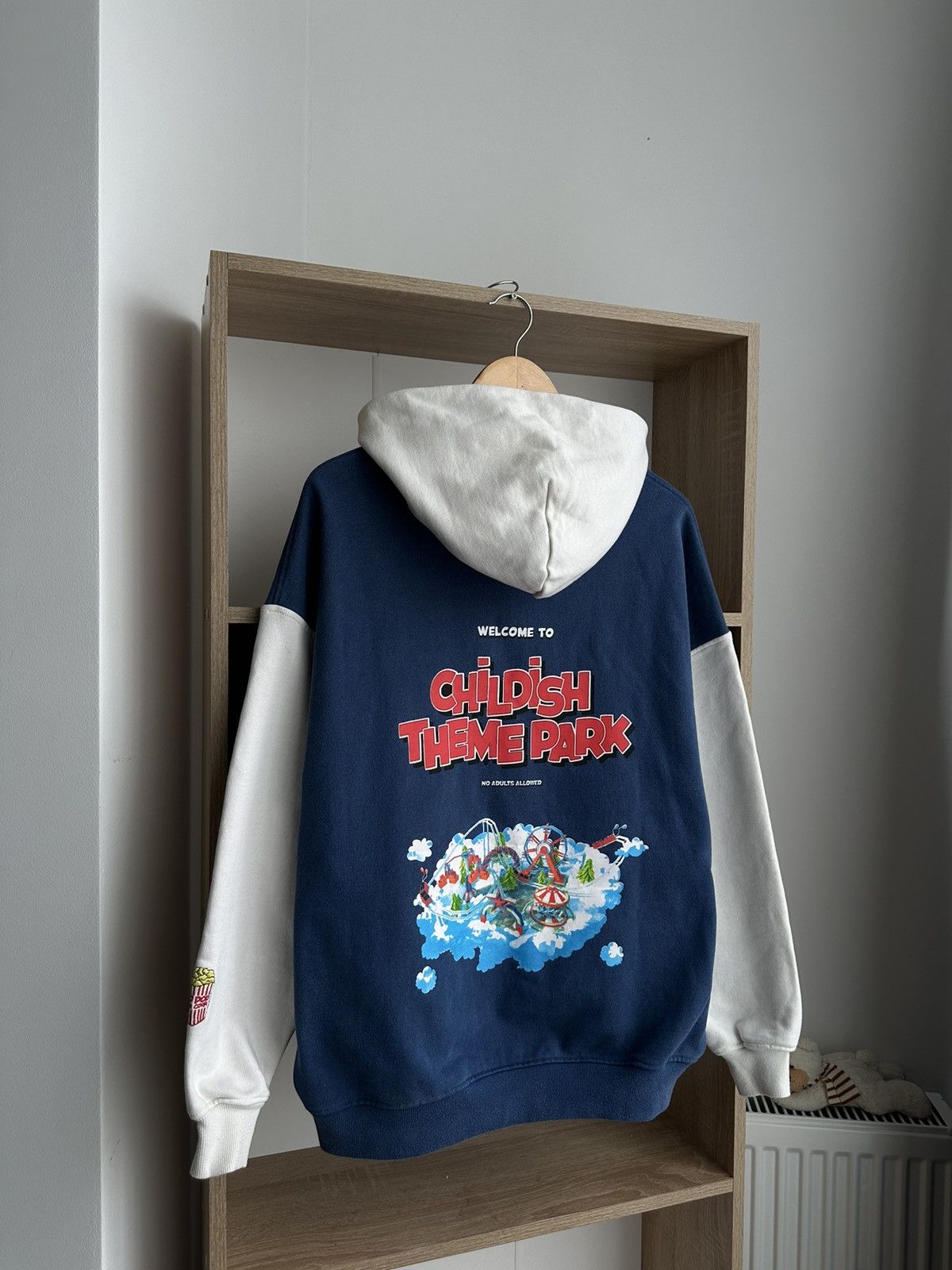 image of Childs x Vintage Childish Bluetheme Park Big Logo Hoodie, Men's (Size Medium)