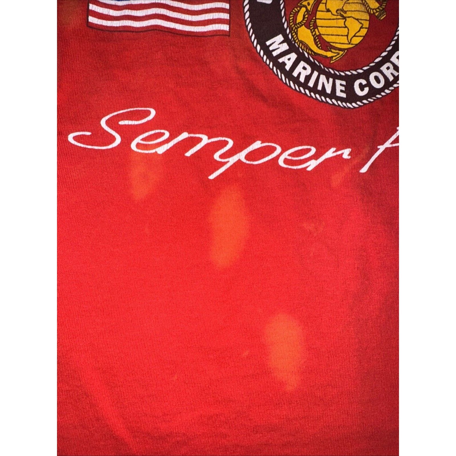 Fruit Of The Loom × Vintage Vintage Marine Corps Single Stitch T-Shirt Red Med 19x26.5 Size US M / EU 48-50 / 2 - 3 Thumbnail